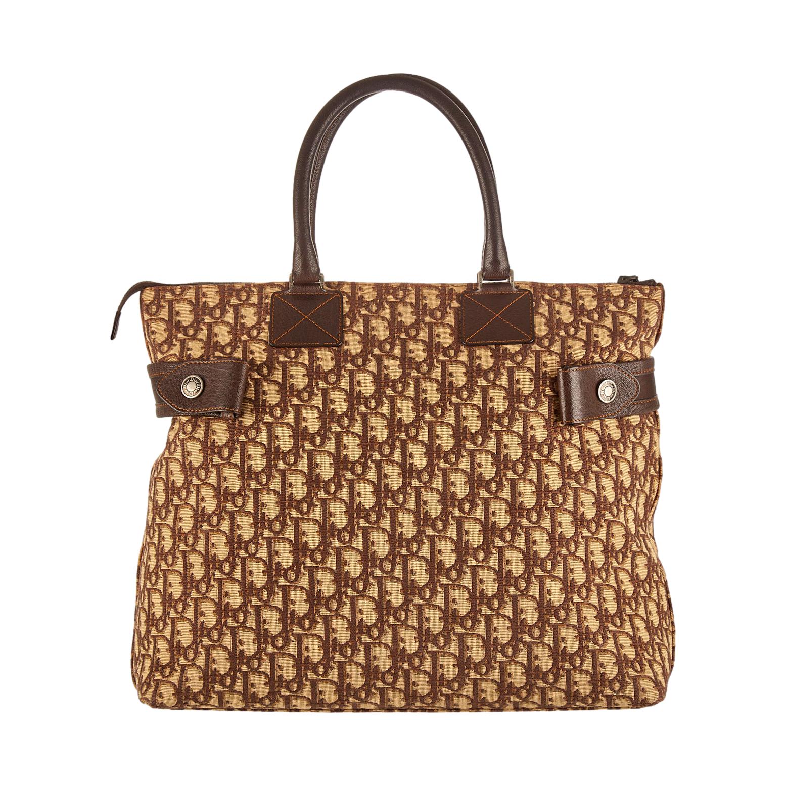 Dior Brown Logo Trotter Bag - Image 2