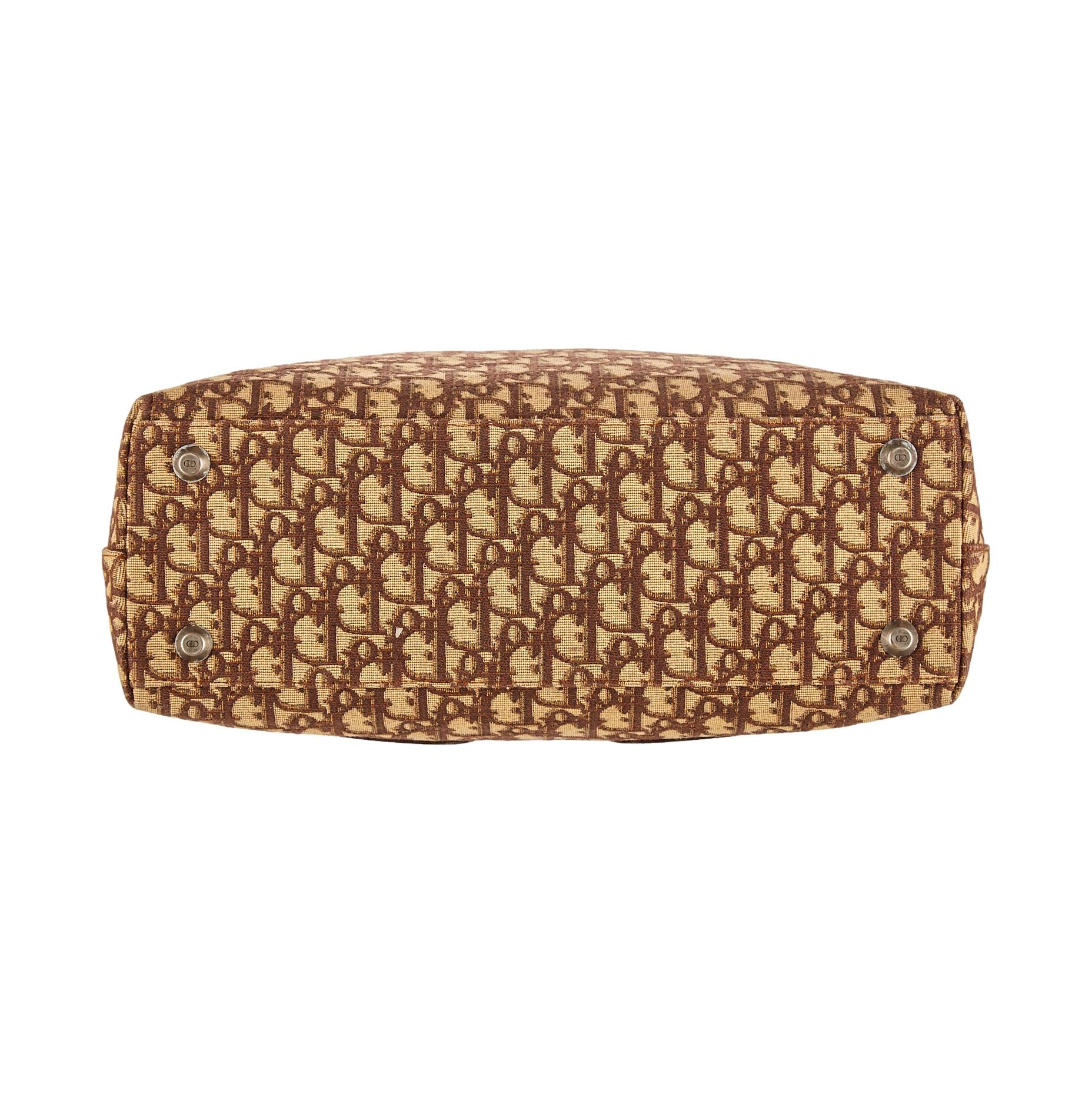 Dior Brown Logo Trotter Bag - Image 3