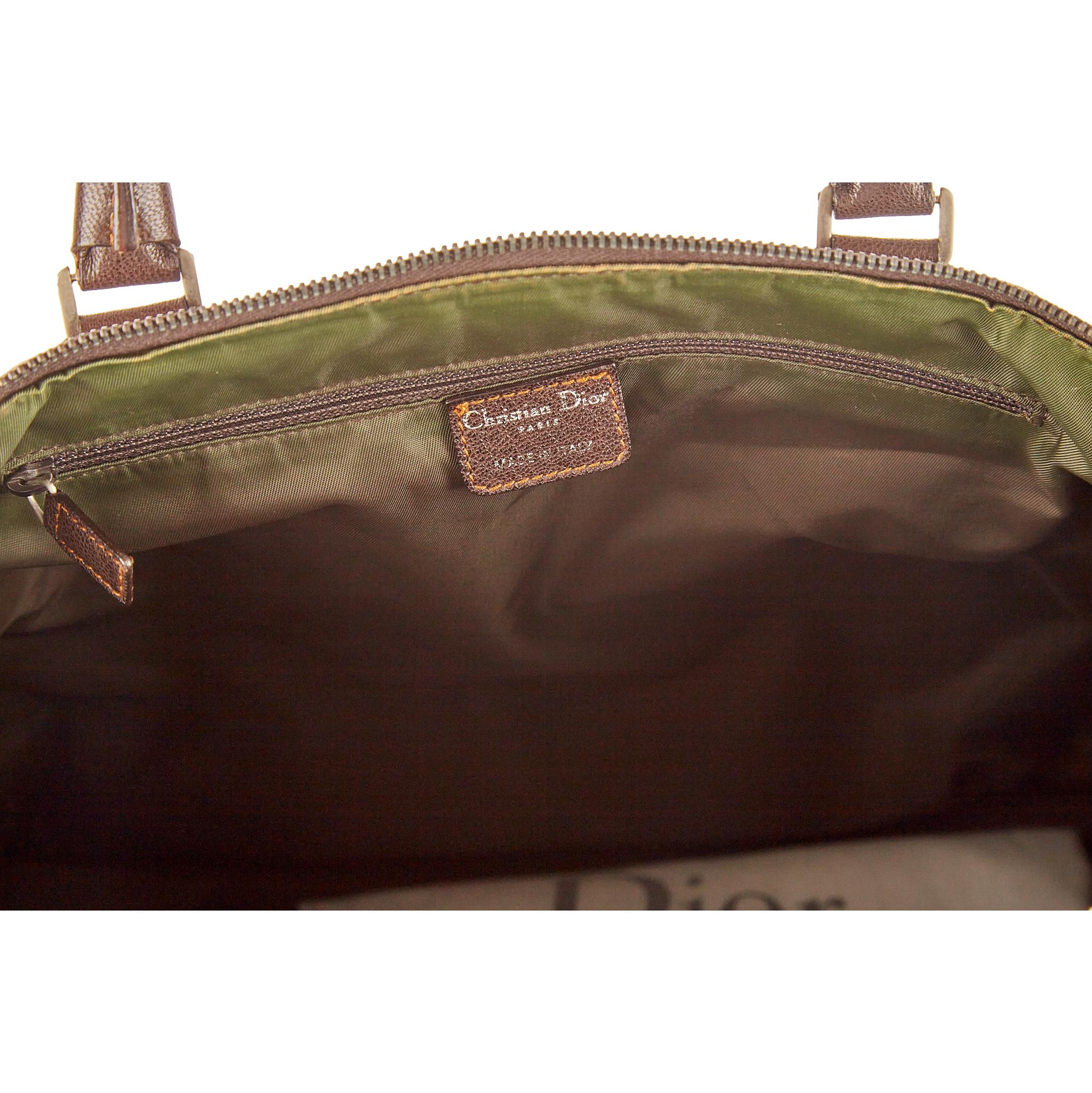 Dior Brown Logo Trotter Bag - Image 4