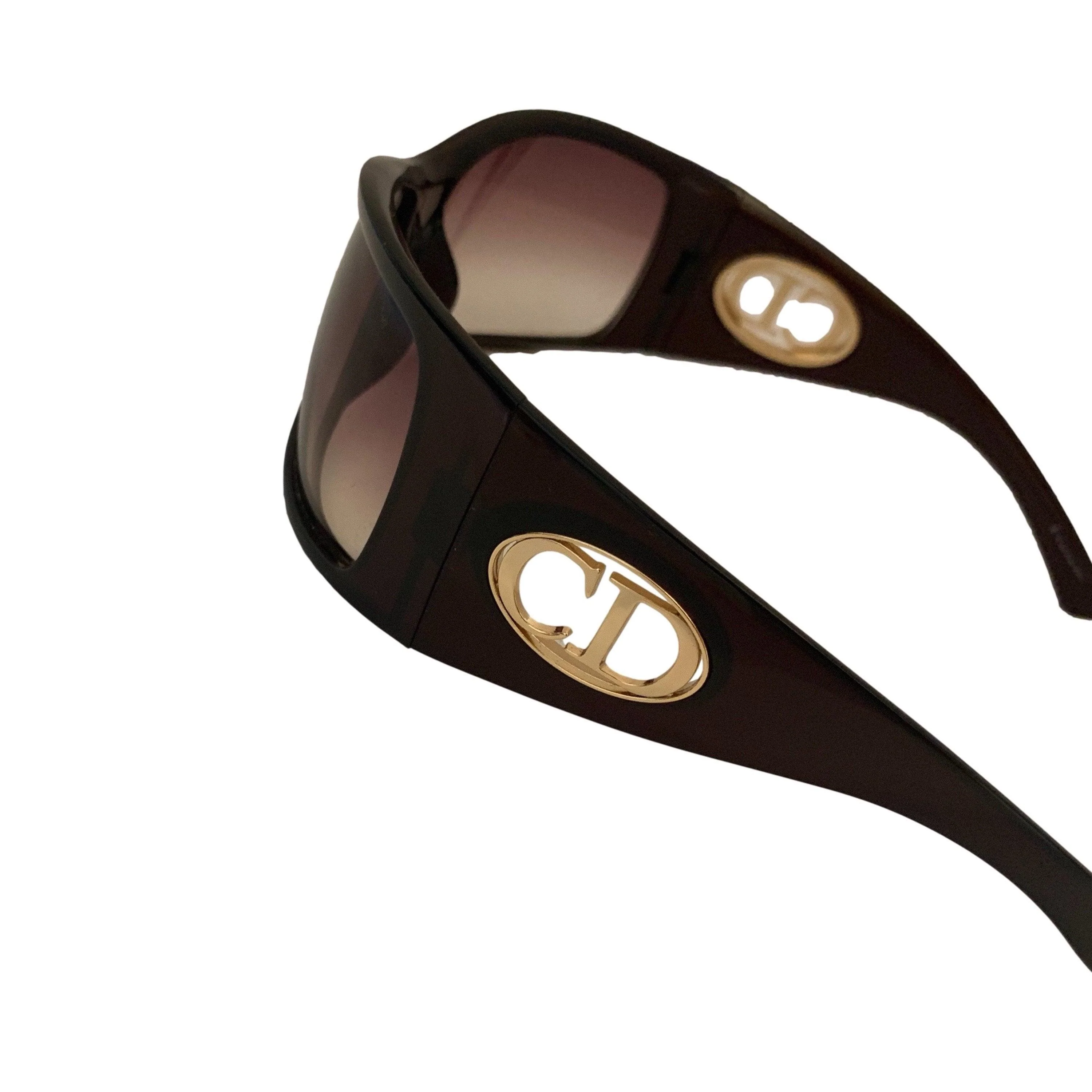Dior Brown Oversized CD Logo Sunglasses - Image 2