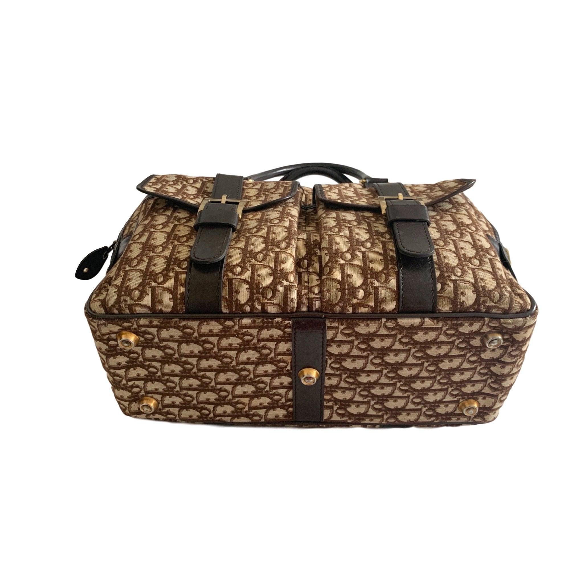 Dior Brown Oversized Top Handle Bag - Image 2