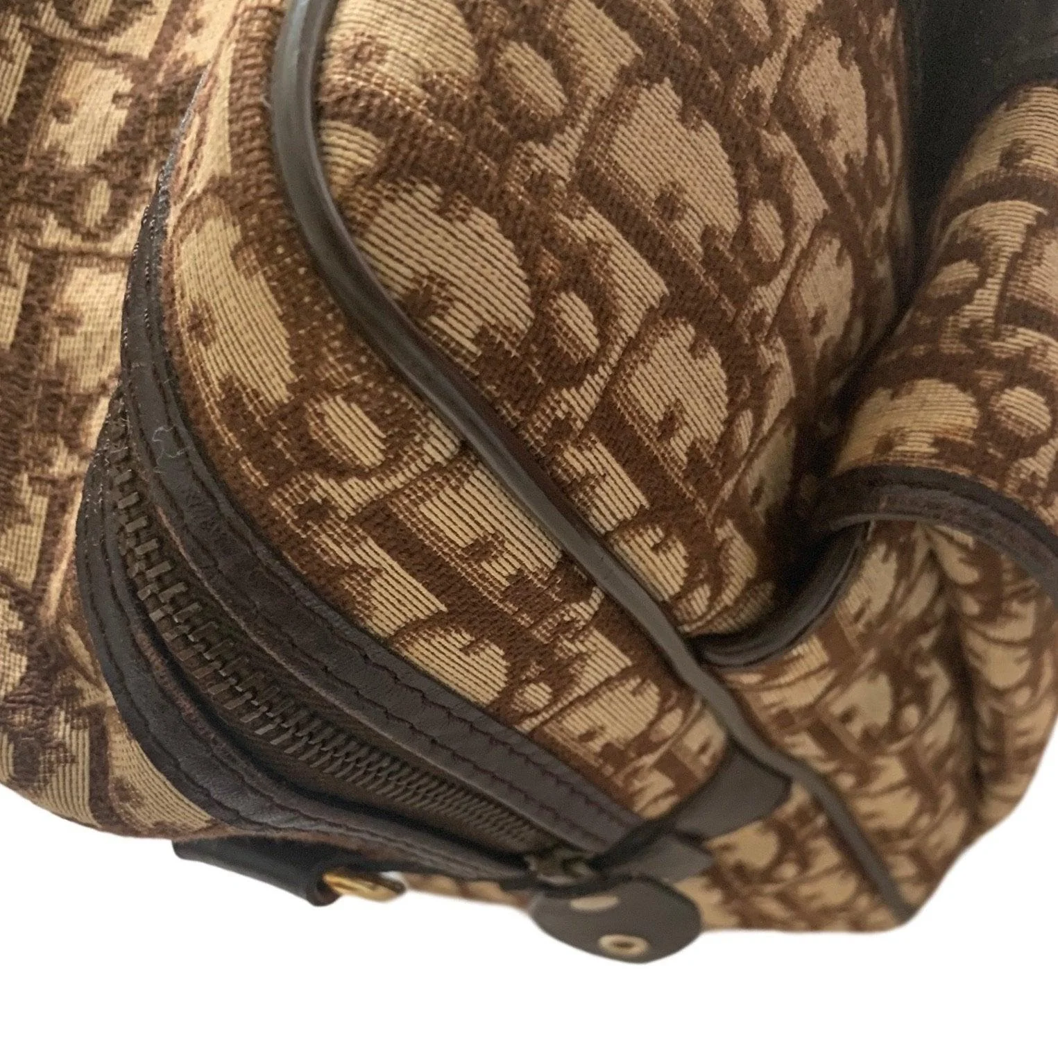 Dior Brown Oversized Top Handle Bag - Image 4