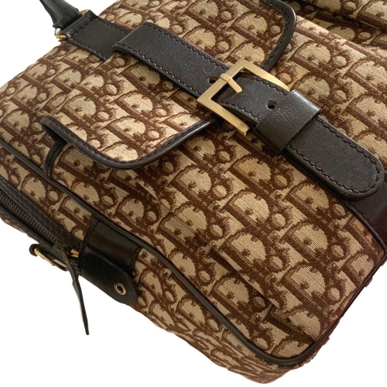 Dior Brown Oversized Top Handle Bag - Image 6
