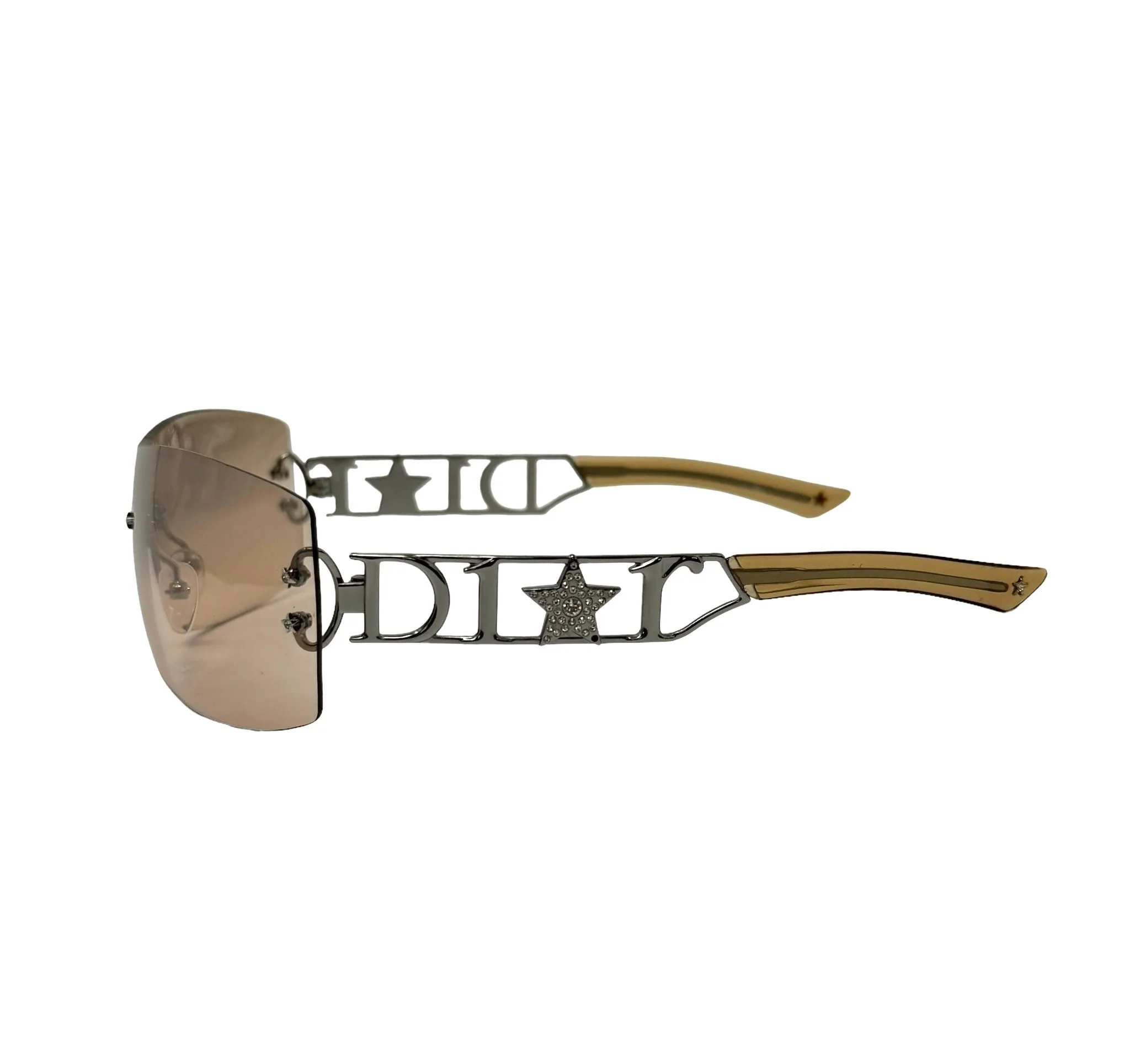 Dior Brown Star Logo 'Diorlywood' Sunglasses - Image 2
