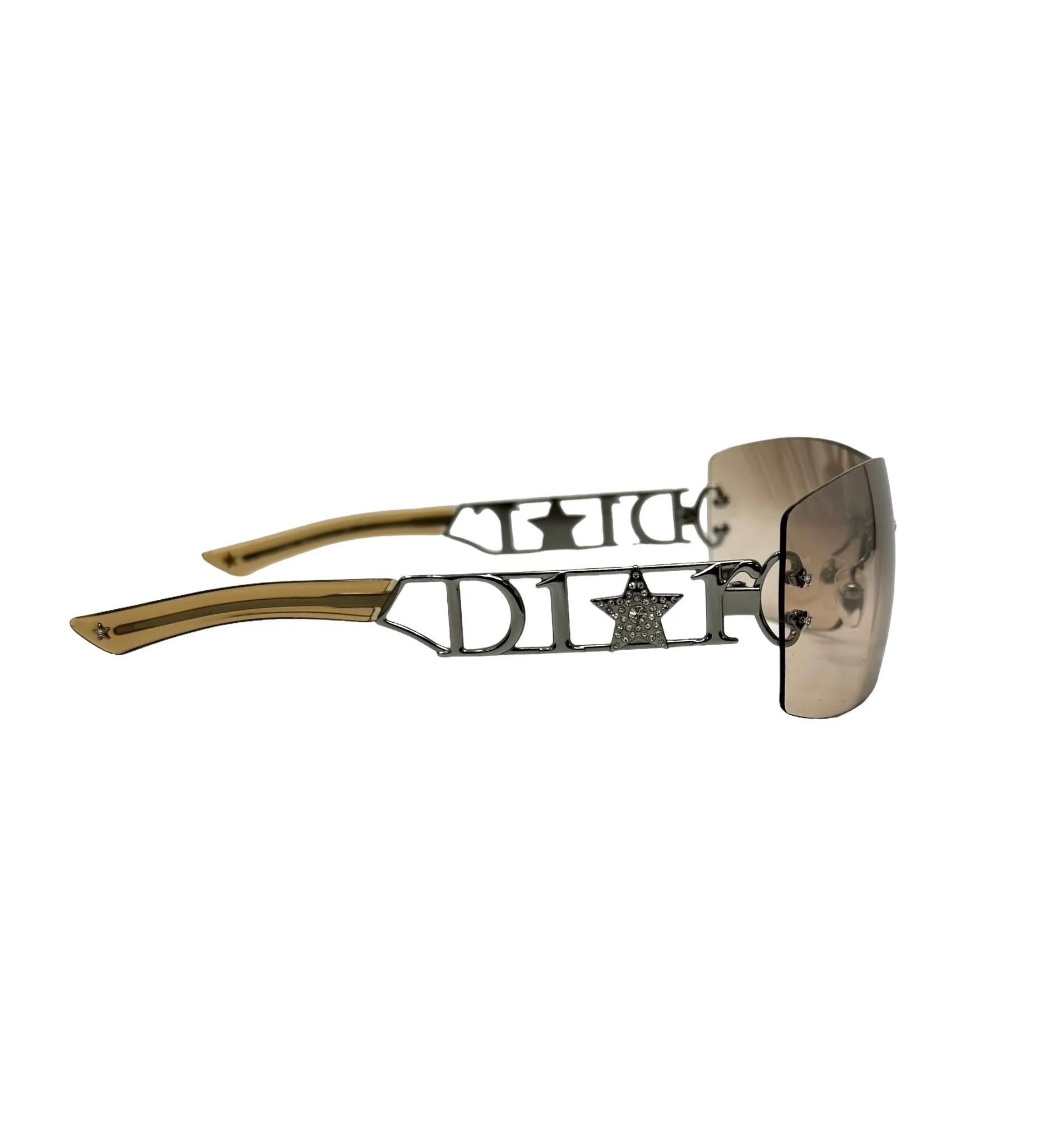 Dior Brown Star Logo 'Diorlywood' Sunglasses - Image 3
