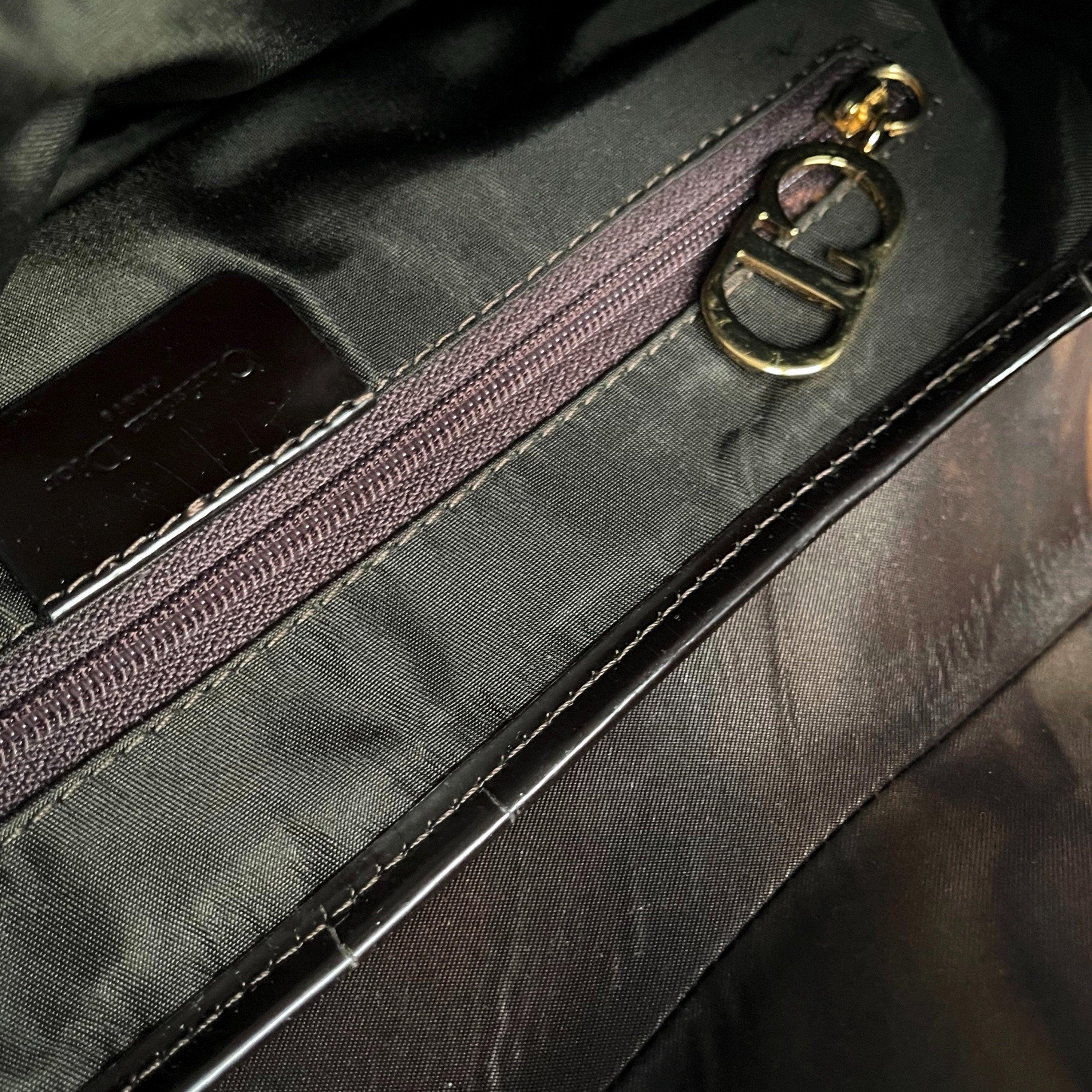 Dior Brown Two-Tone Saddle Bag - Image 4
