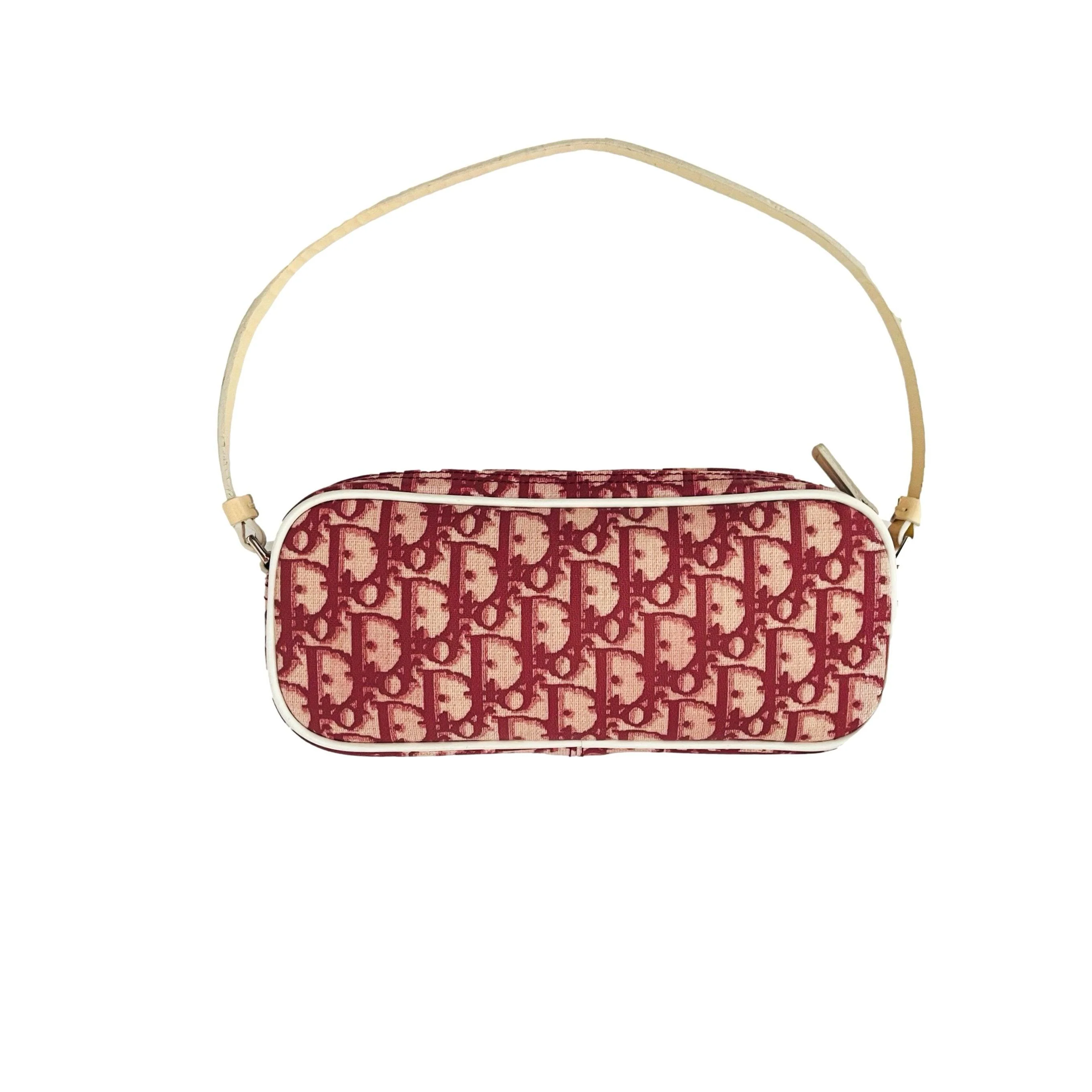 Dior Burgundy Logo Shoulder Bag - Image 2
