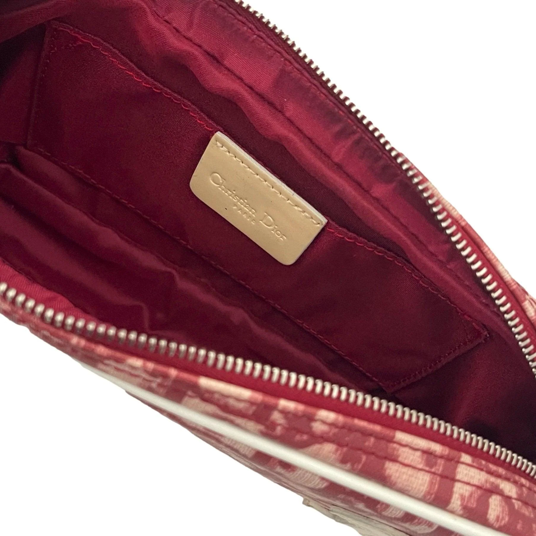 Dior Burgundy Logo Shoulder Bag - Image 4