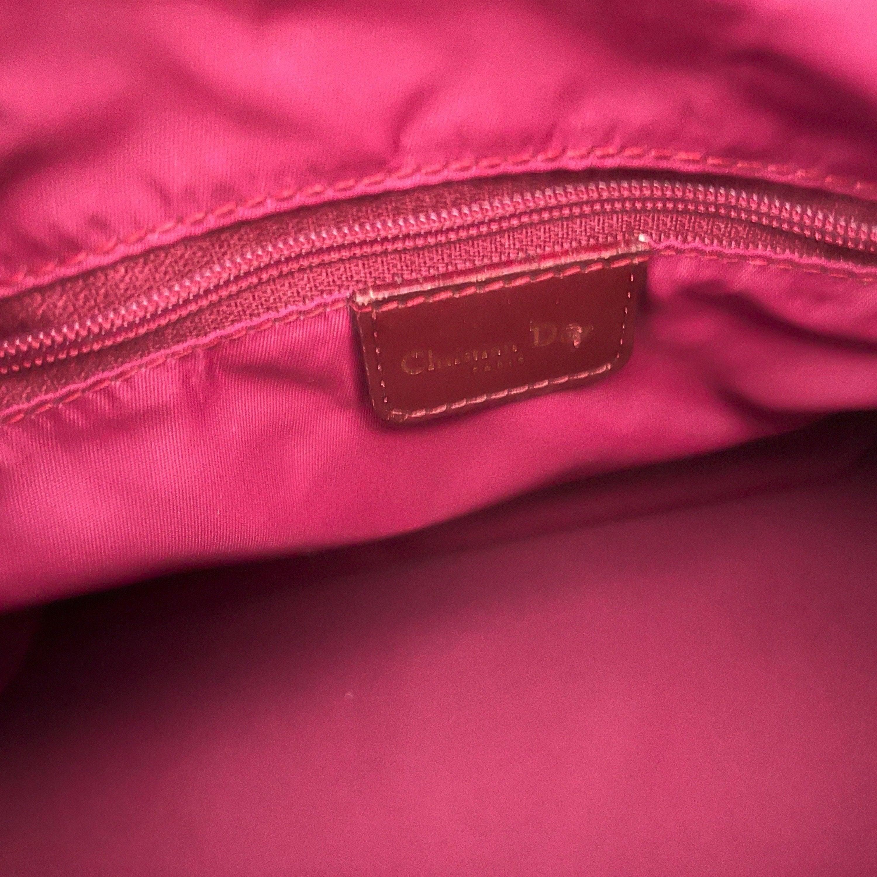 Dior Burgundy Monogram Mini Boston Bag - Image 5