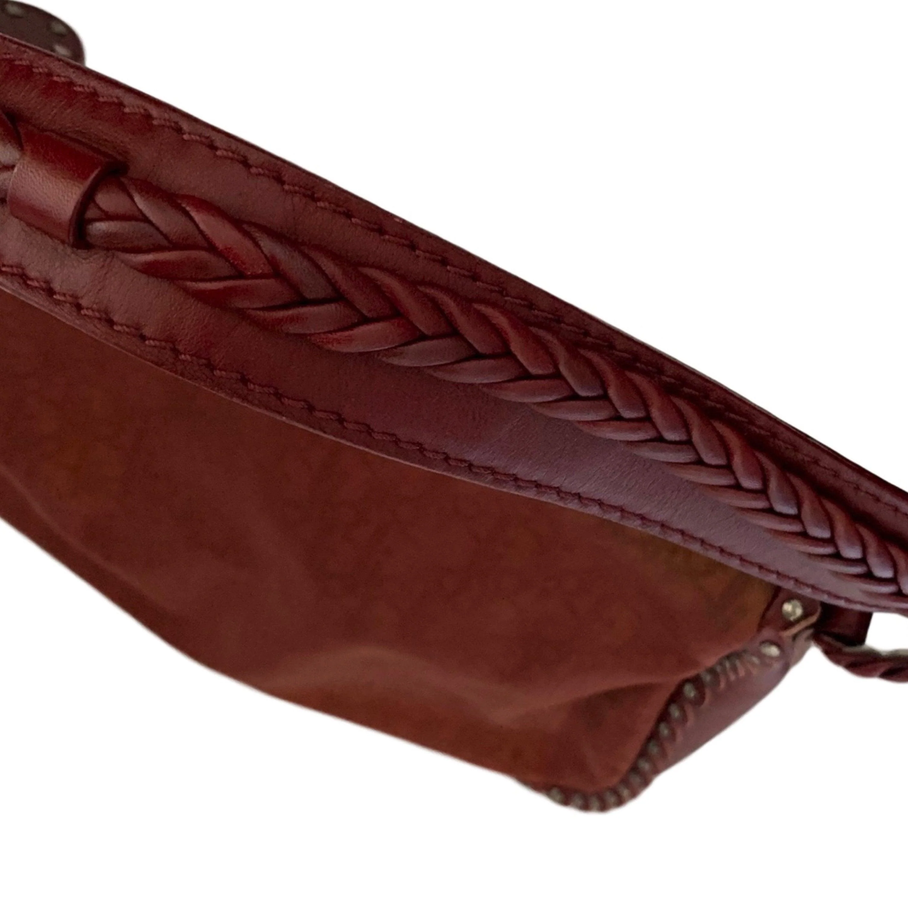 Dior Burgundy Monogram Shoulder Bag - Image 3