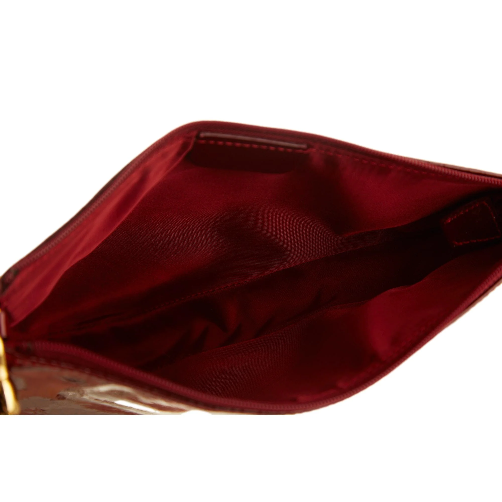 Dior Burgundy Patent Logo Mini Saddle Bag - Image 4