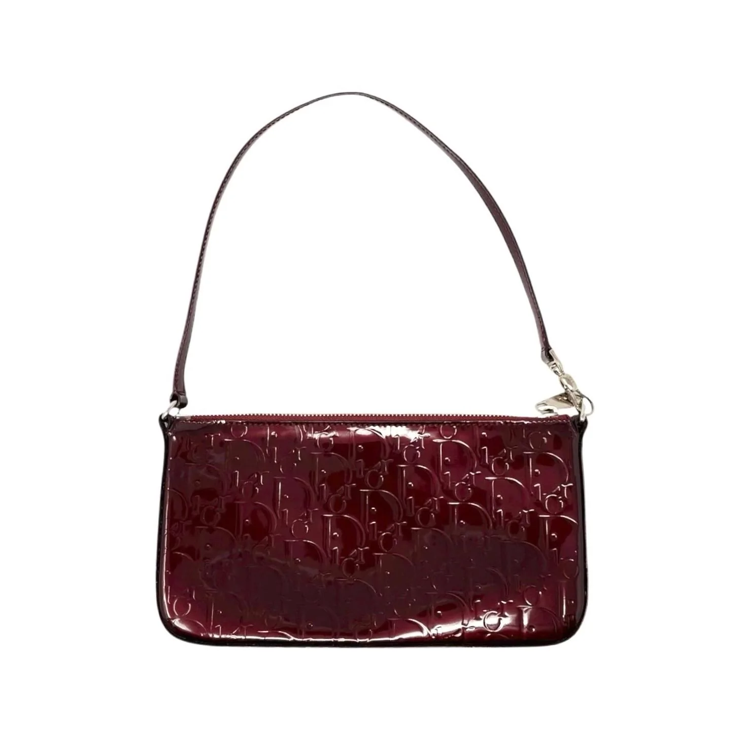 Dior Burgundy Patent Shoulder Bag