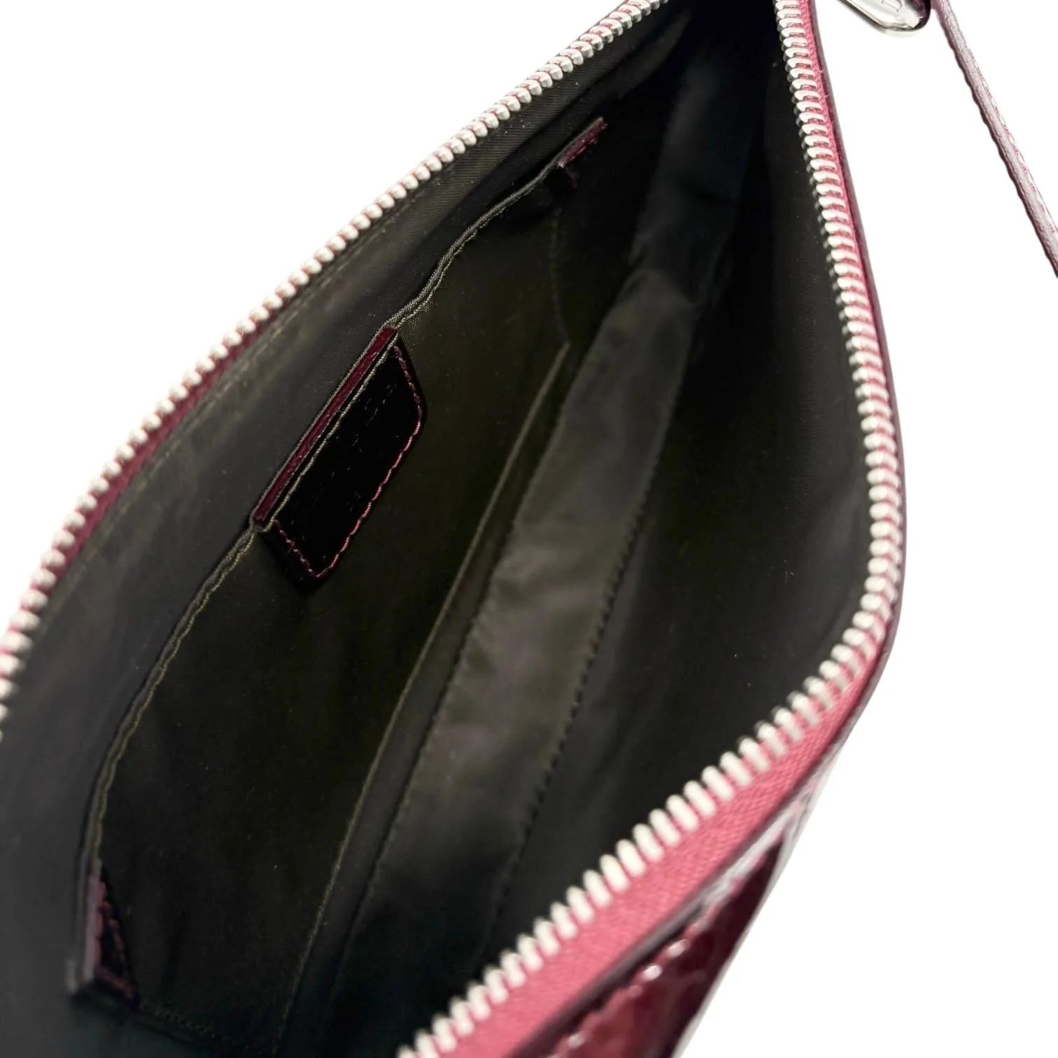 Dior Burgundy Patent Shoulder Bag - Image 3
