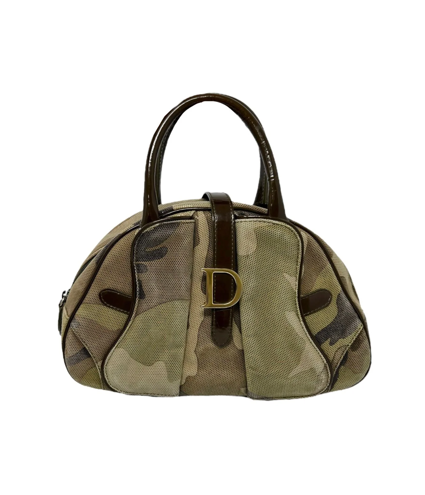 Dior Camo Mini Bowler Bag