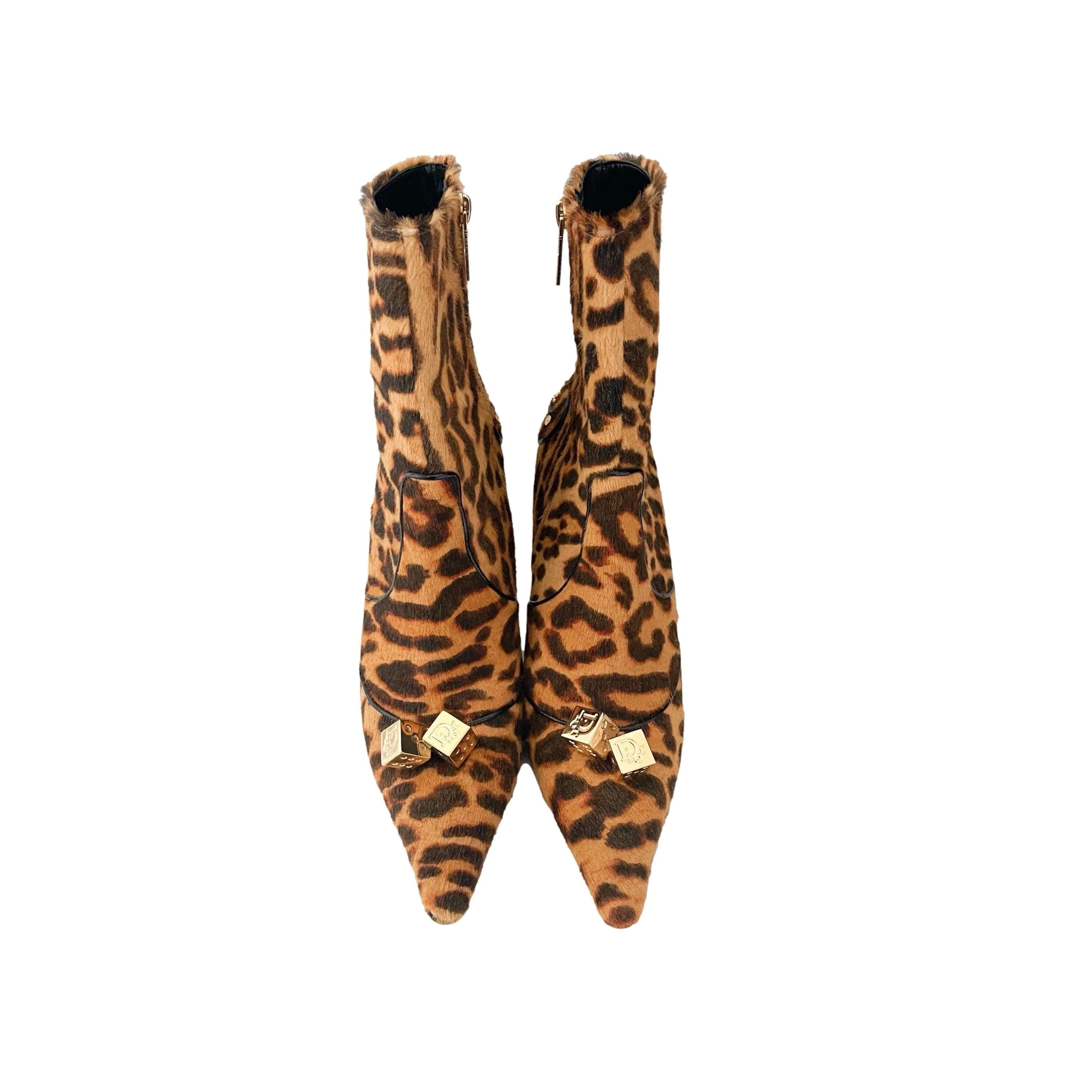 Dior Cheetah Calf Hair Boots - Image 2