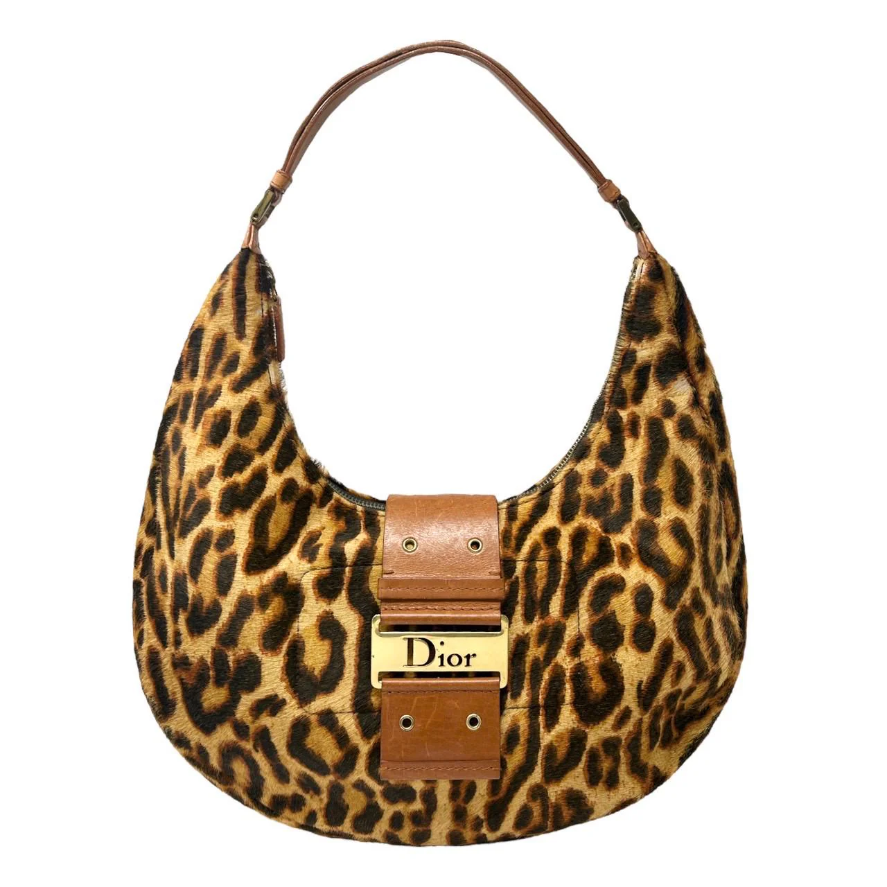 Dior Cheetah Calf Hair Shoulder Bag