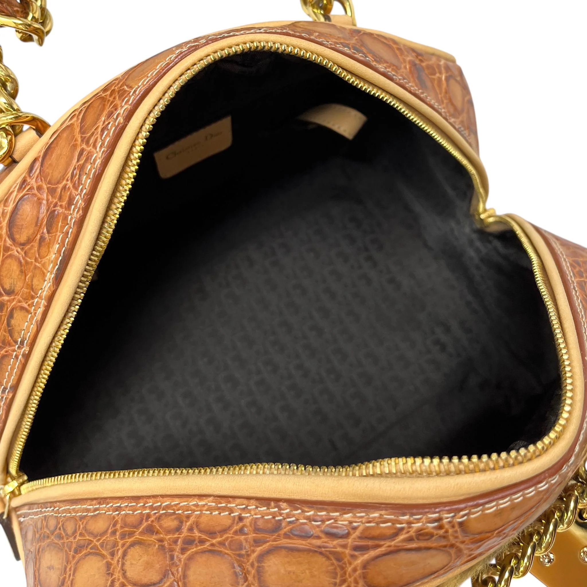 Dior Cheetah +  Croc Gambler Chain Bag - Image 3