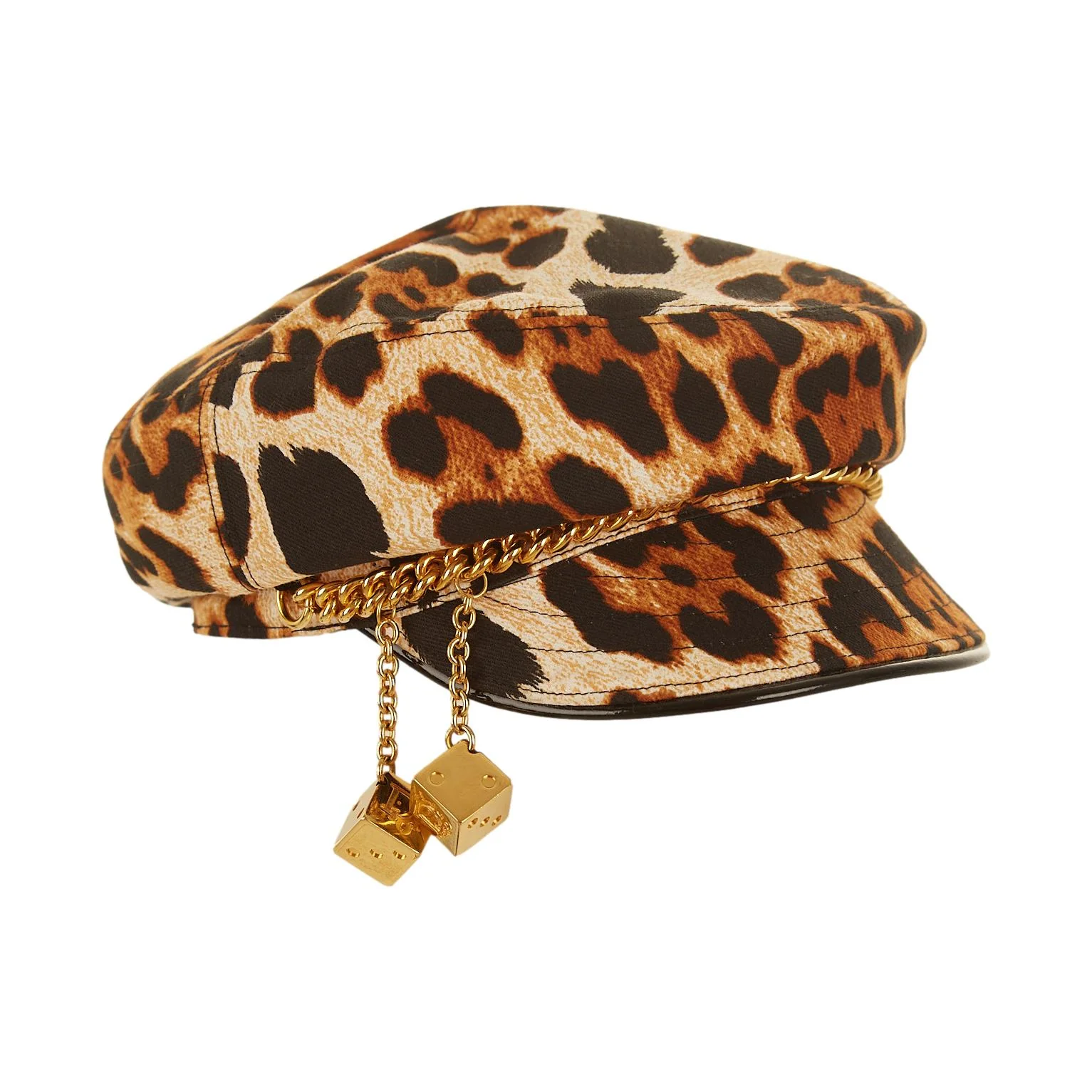 Dior Cheetah Print Logo Gambler Hat - Image 2