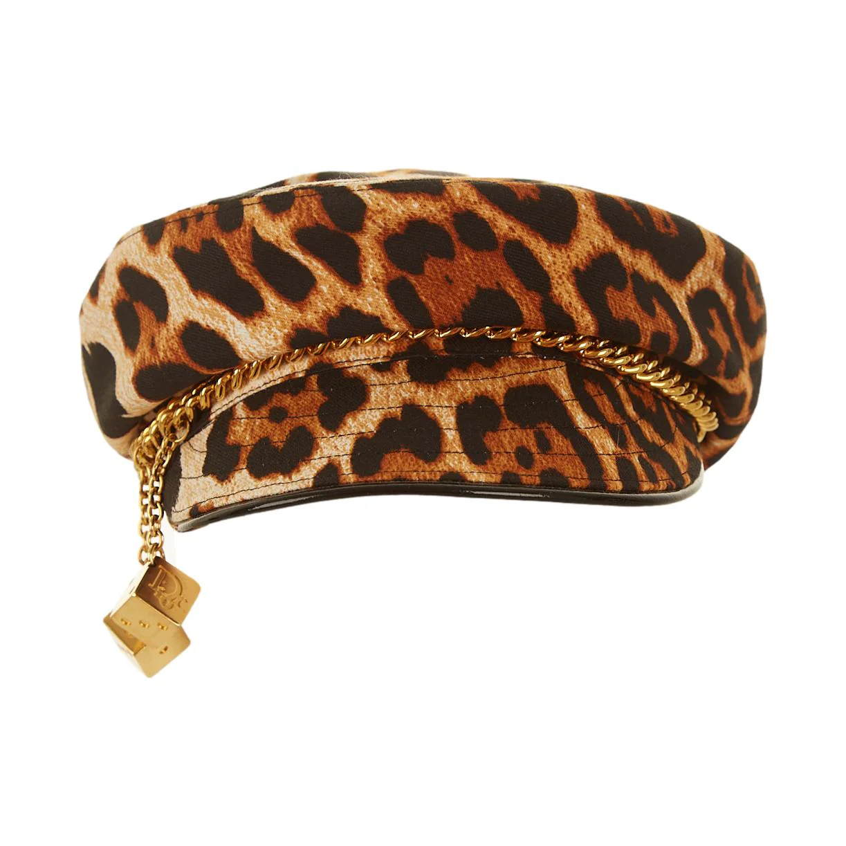 Dior Cheetah Print Logo Gambler Hat - Image 3