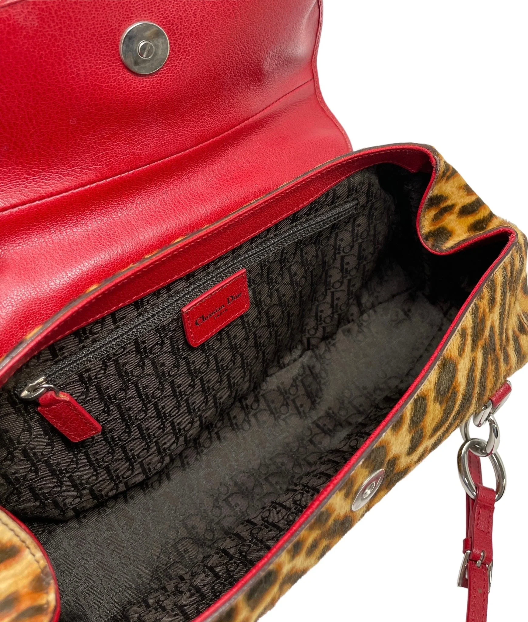 Dior Cheetah Print Logo Shoulder Bag - Image 3