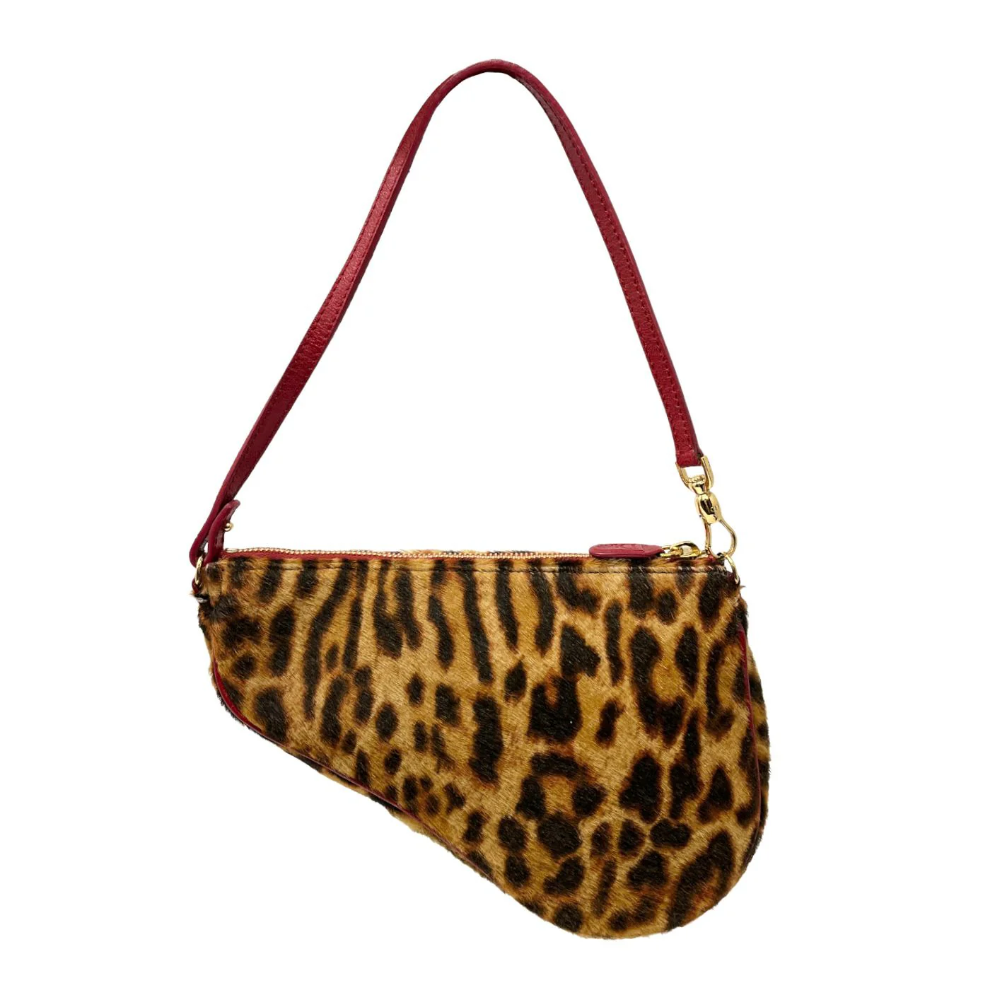 Dior Cheetah Print Mini Saddle Bag - Image 2