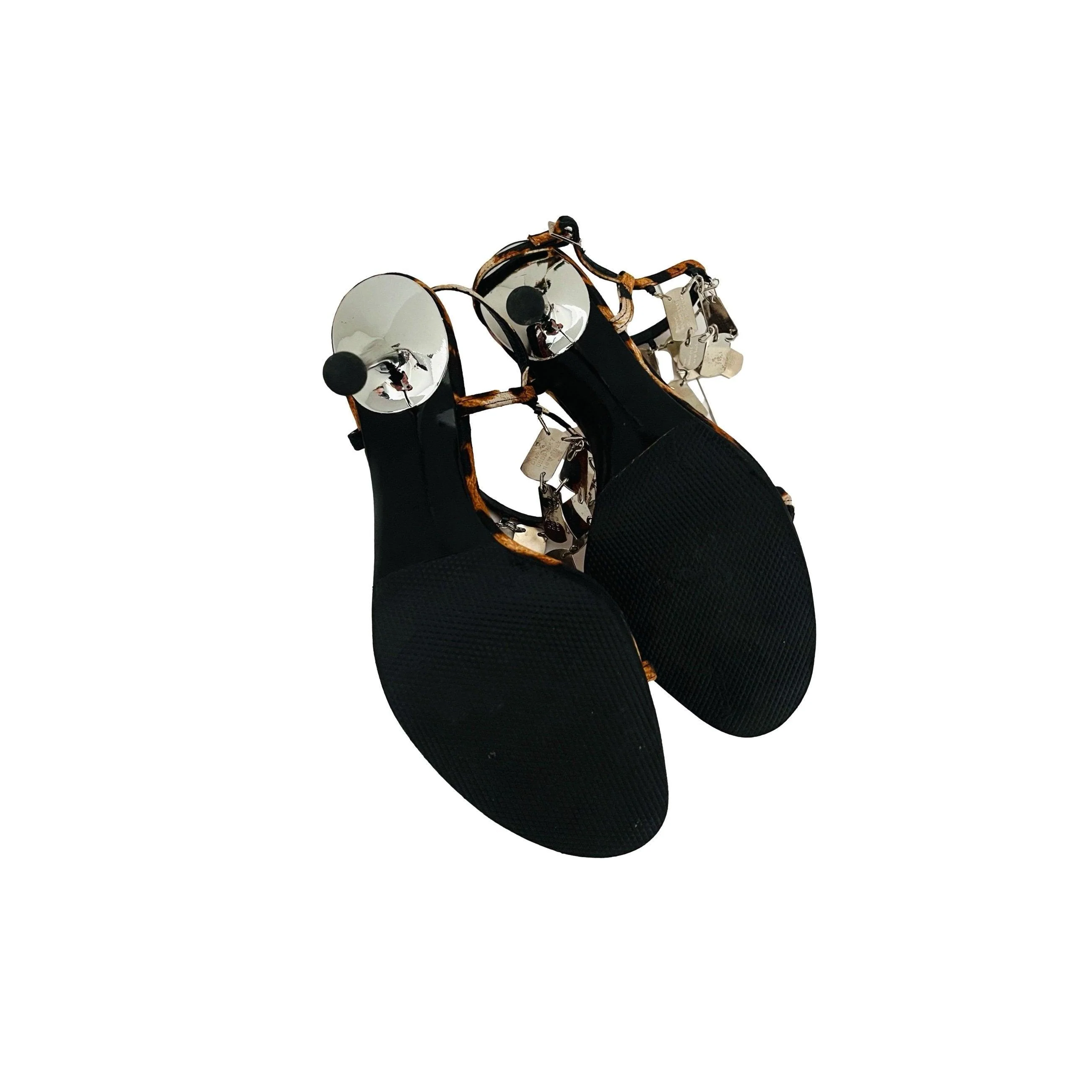 Dior Cheetah Silver Charm Heels - Image 4
