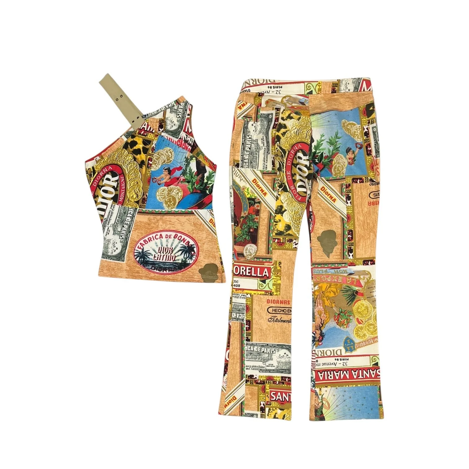 Dior Cigar Print Logo Pant Set - Image 2