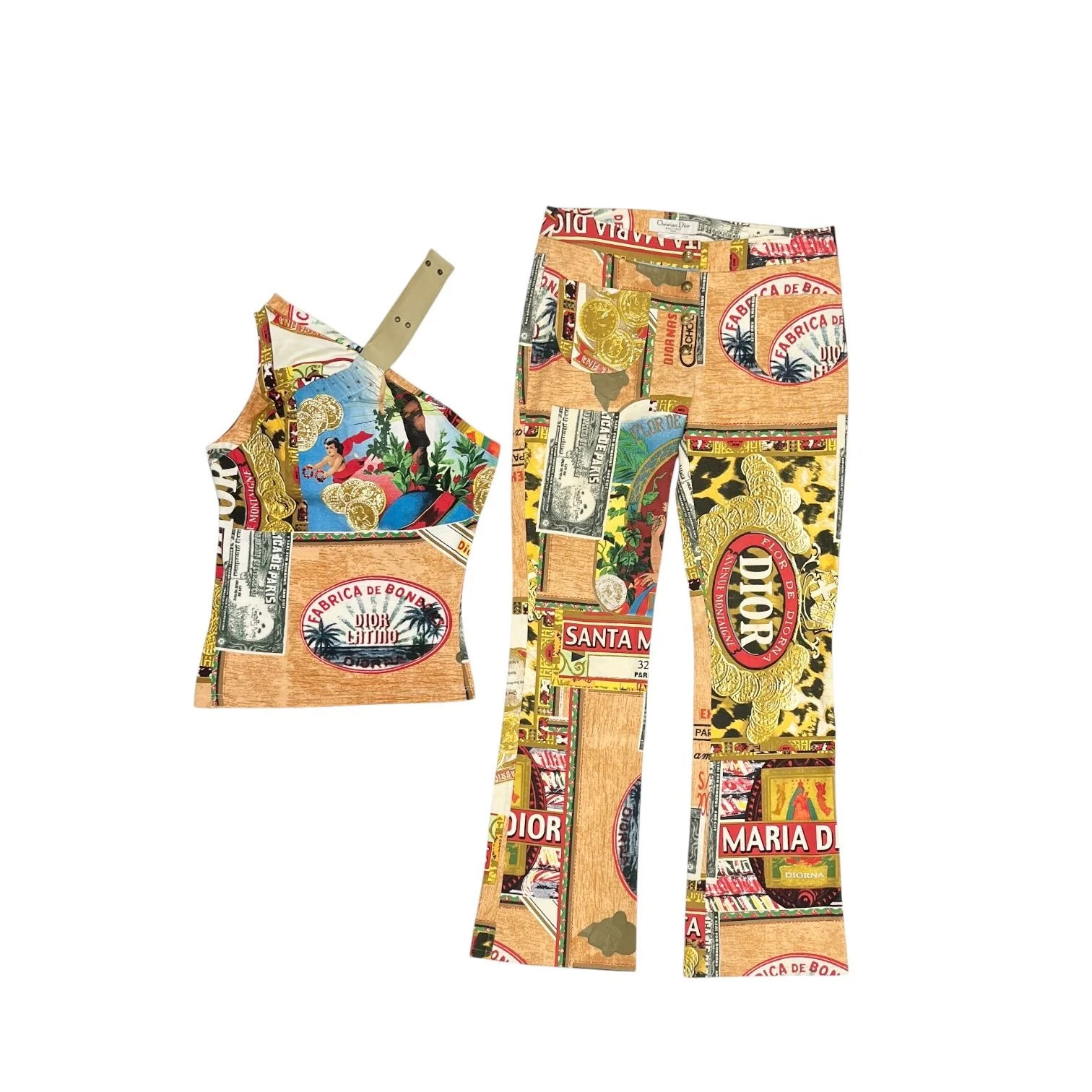 Dior Cigar Print Logo Pant Set - Image 3