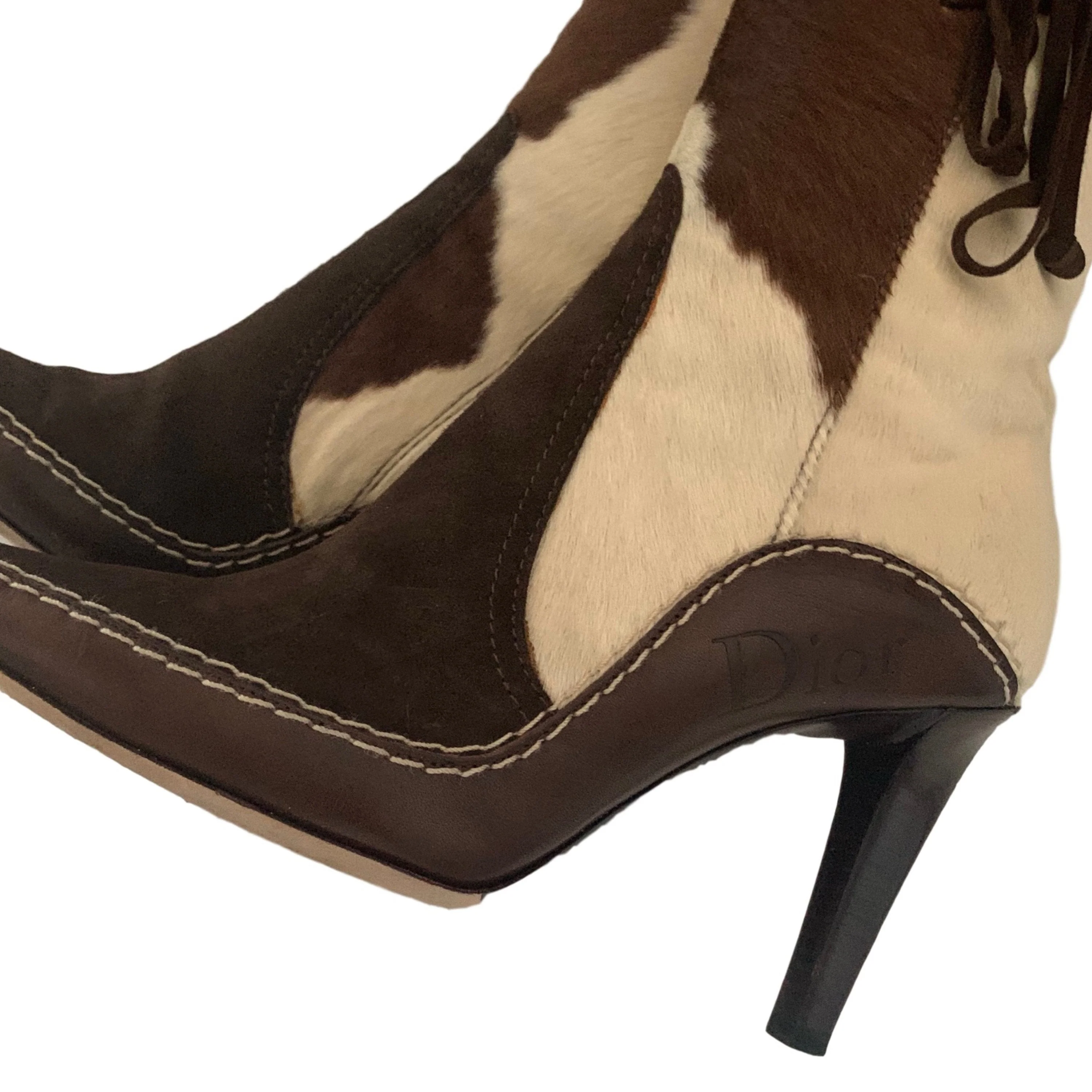 Dior Calfhair Logo Boots - Image 4