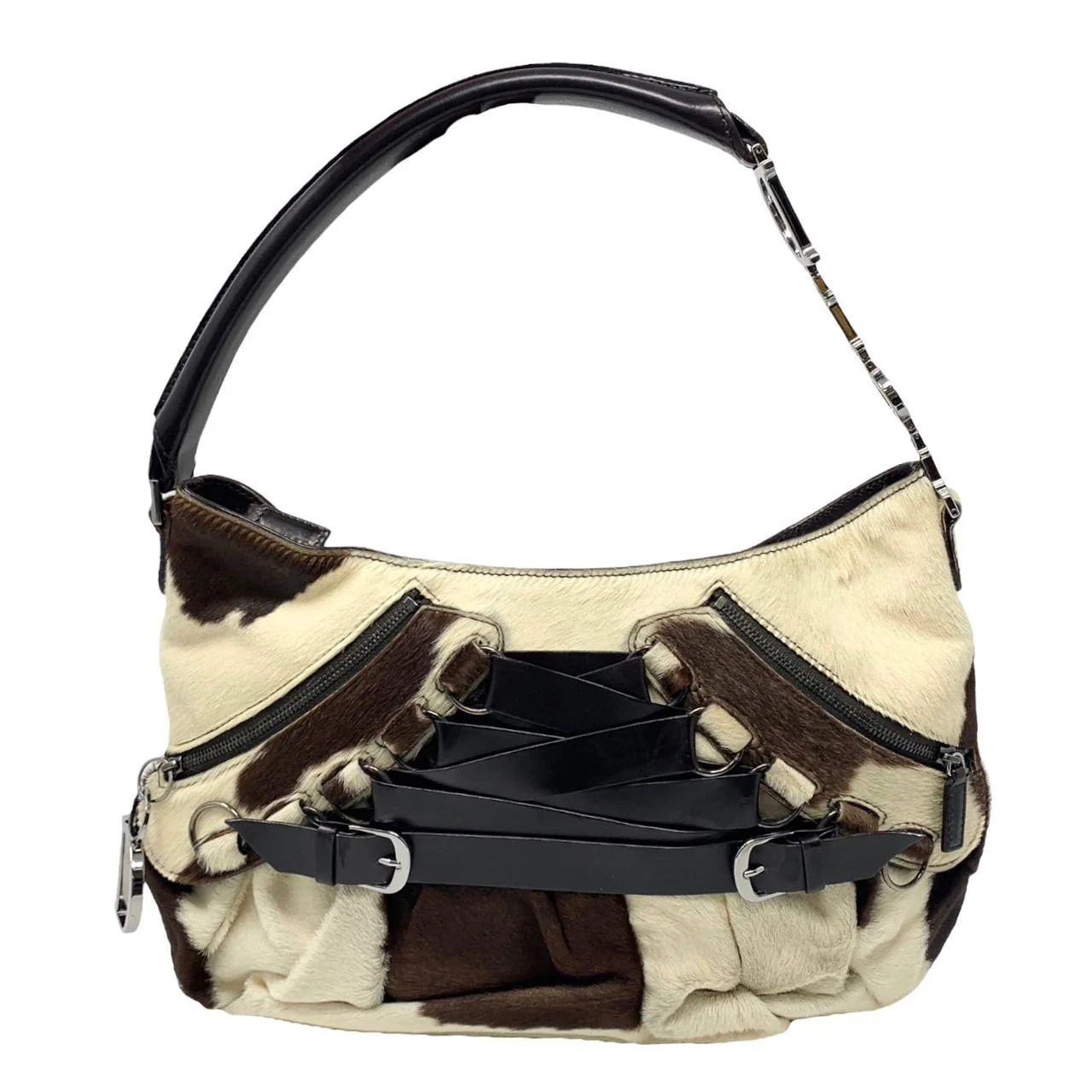 Dior Cow Print Logo Hardware Shoulder Bag - Image 2