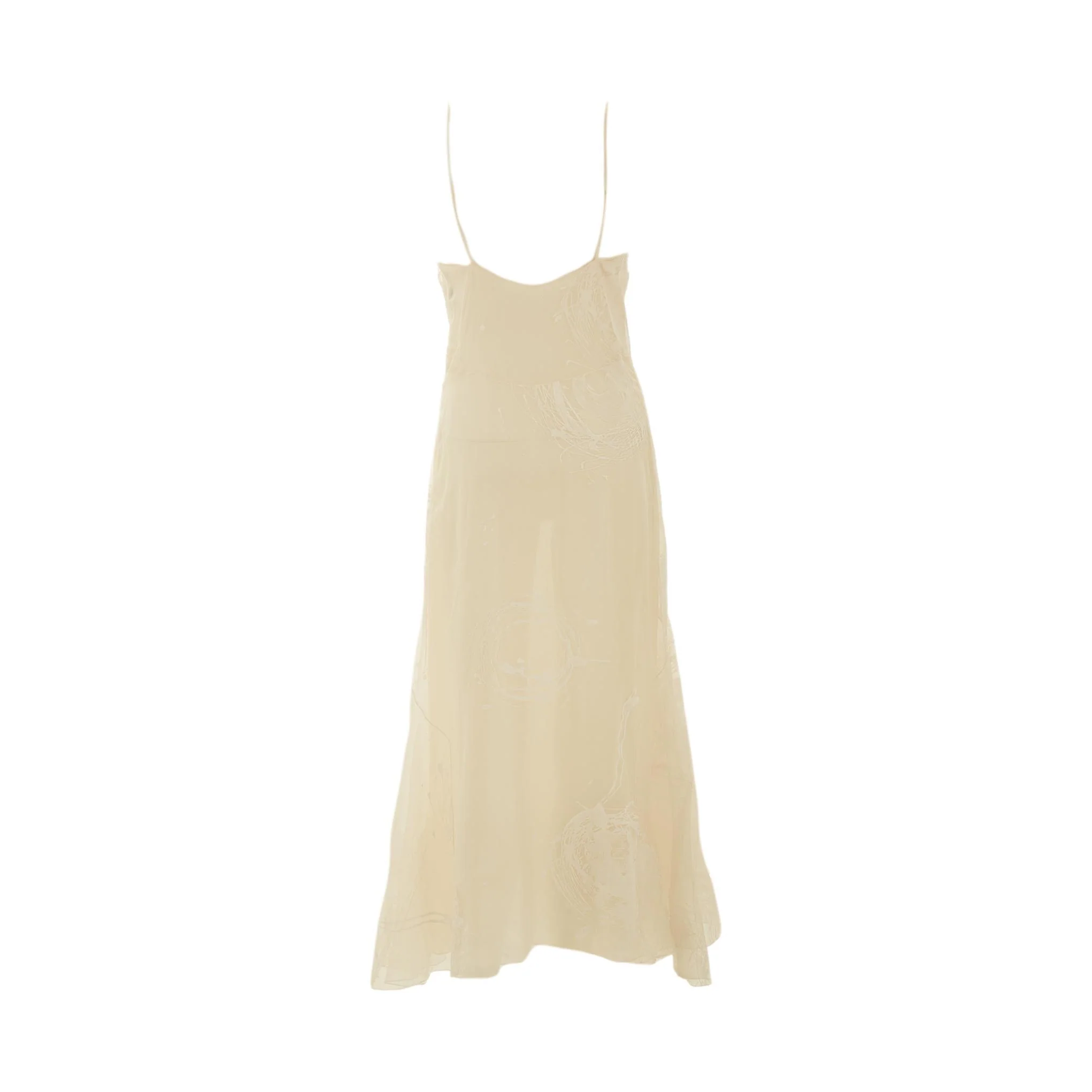 Dior Cream Paint Print Dress - Image 2
