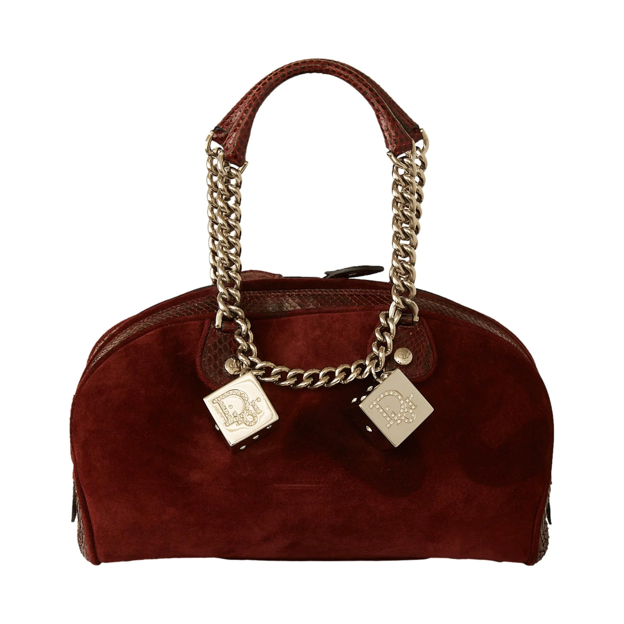 Dior Dark Brown Suede Gambler Bag
