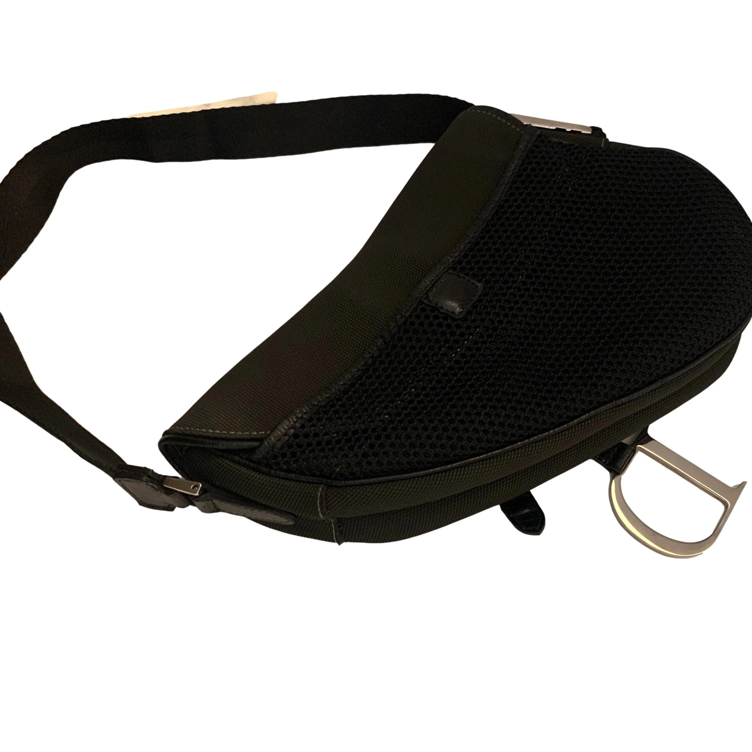 Dior Dark Grey Sport Saddle Bag - Image 4