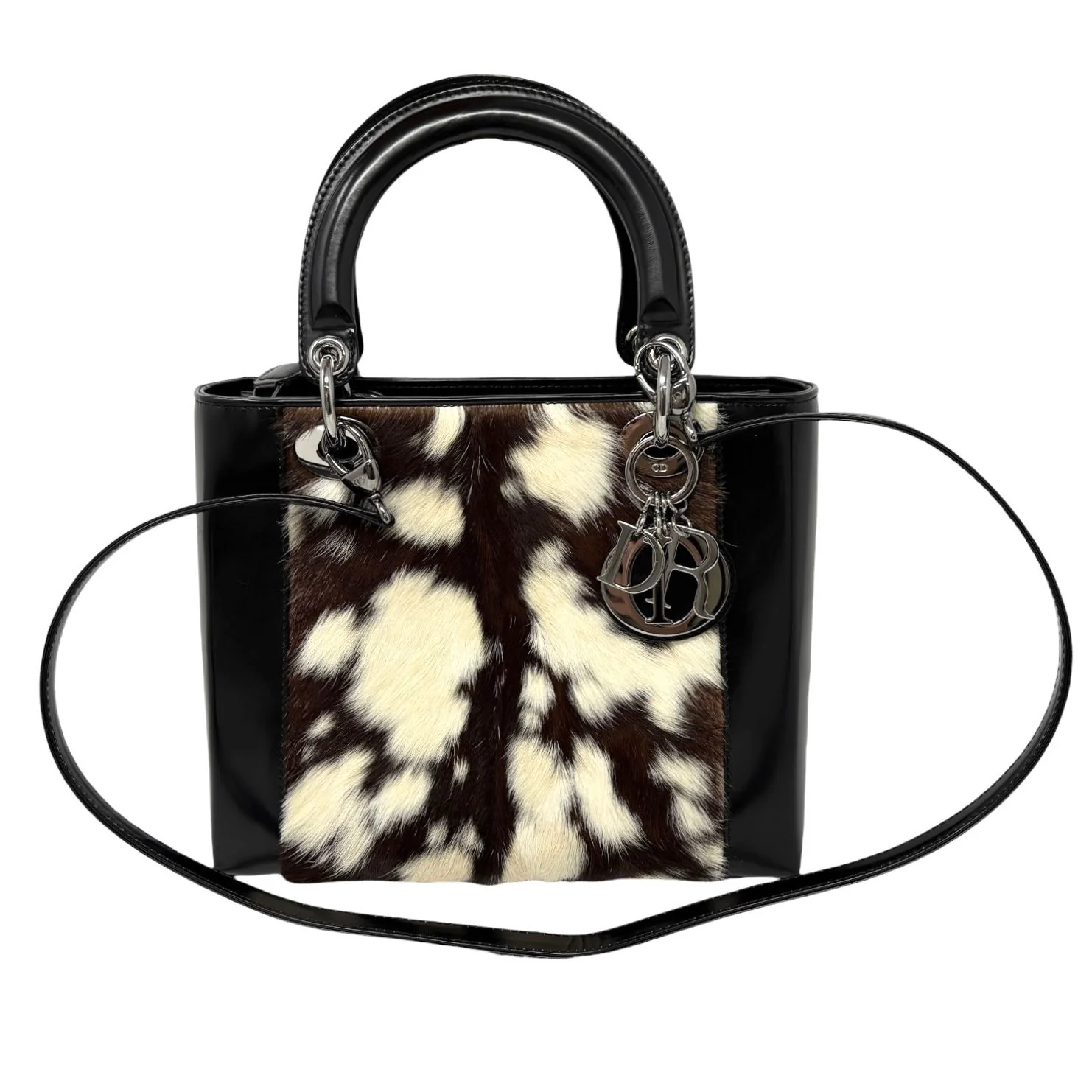 Dior Deer Print Fur Lady Bag - Image 2
