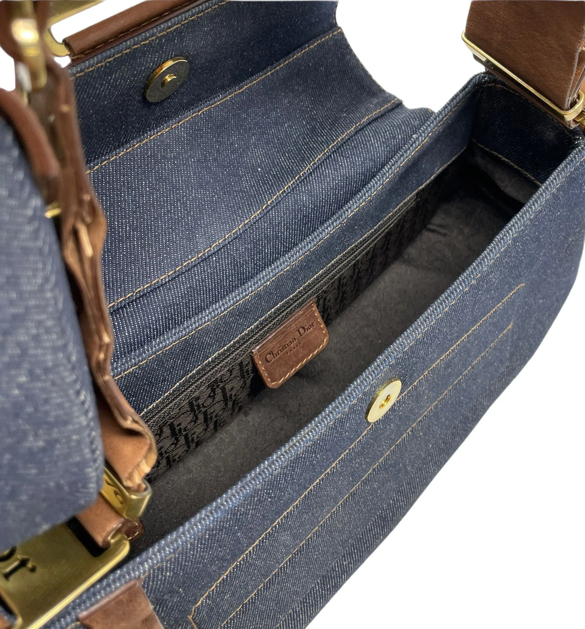 Dior Denim Columbus Shoulder Bag - Image 3
