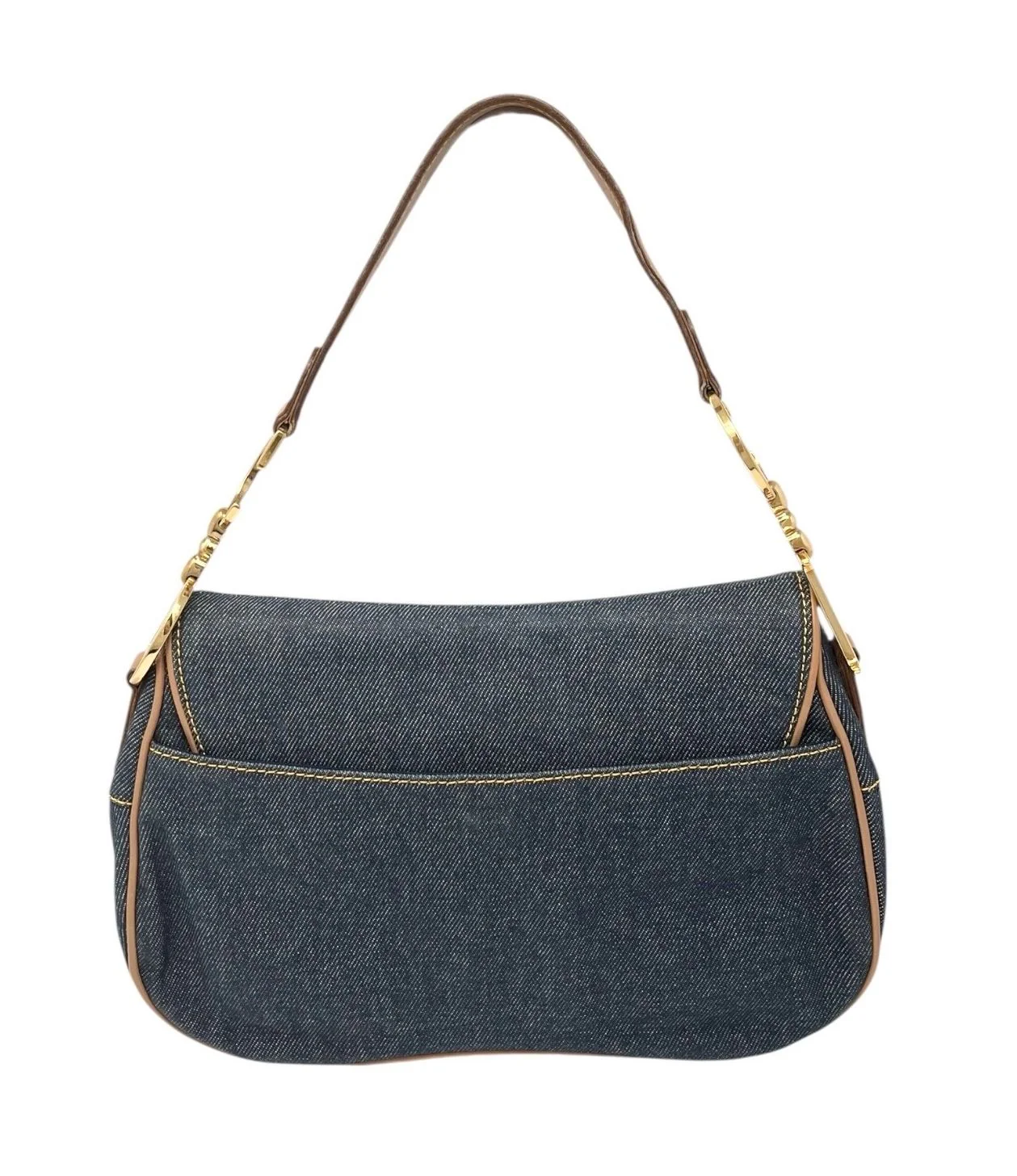 Dior Denim Double Saddle Bag - Image 2