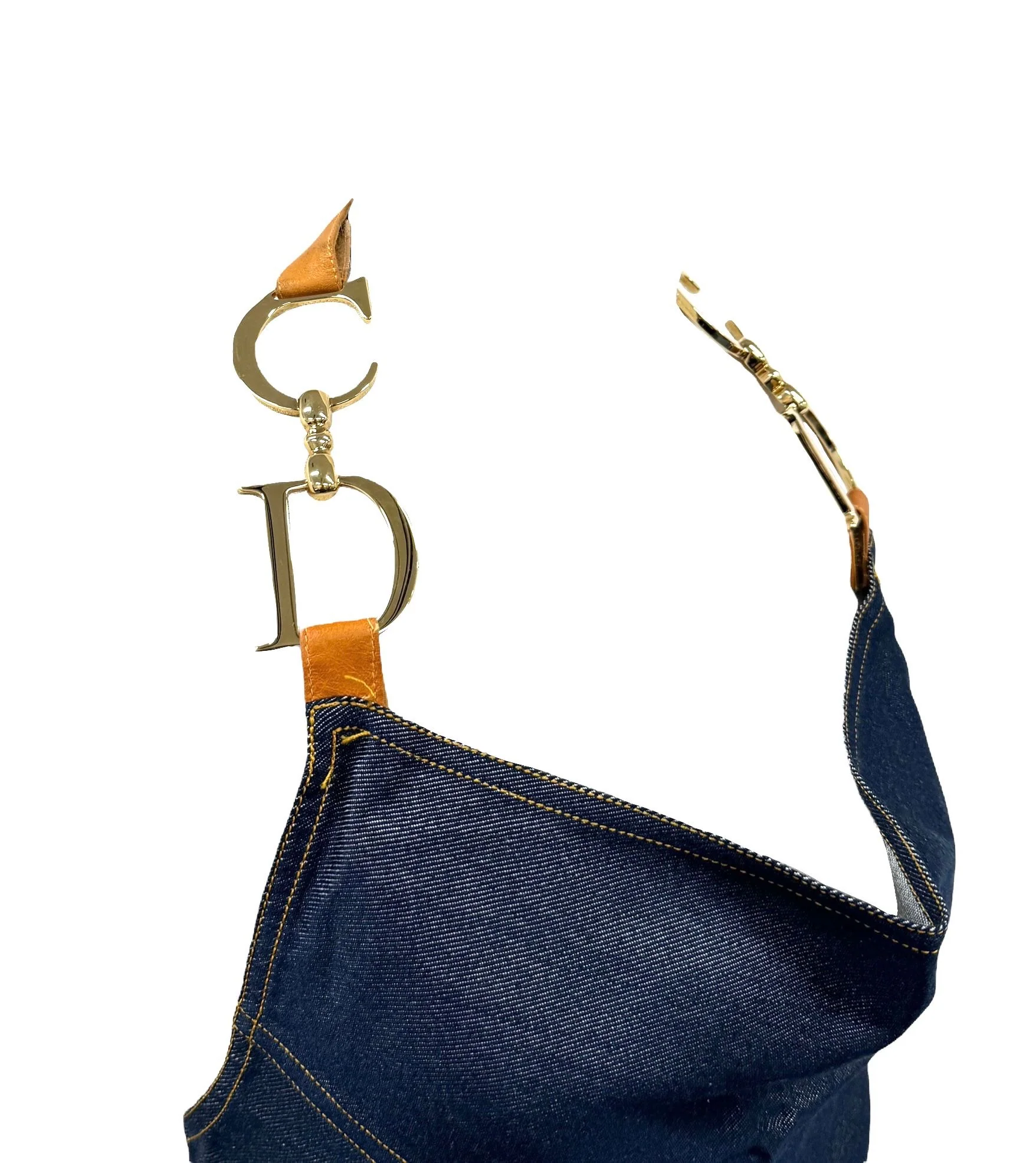 Dior Denim Logo Hardware Top - Image 4