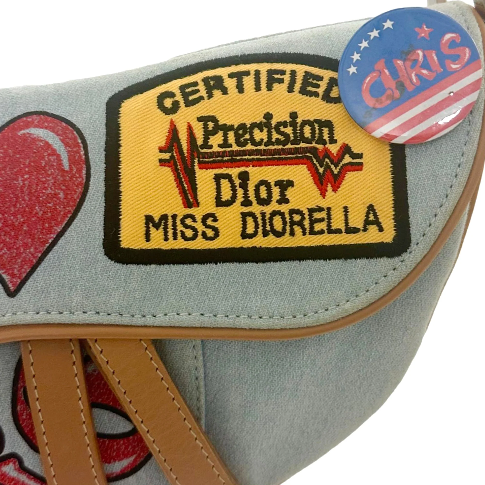 Dior Denim ‘Miss Diorella’ Saddle Bag - Image 4