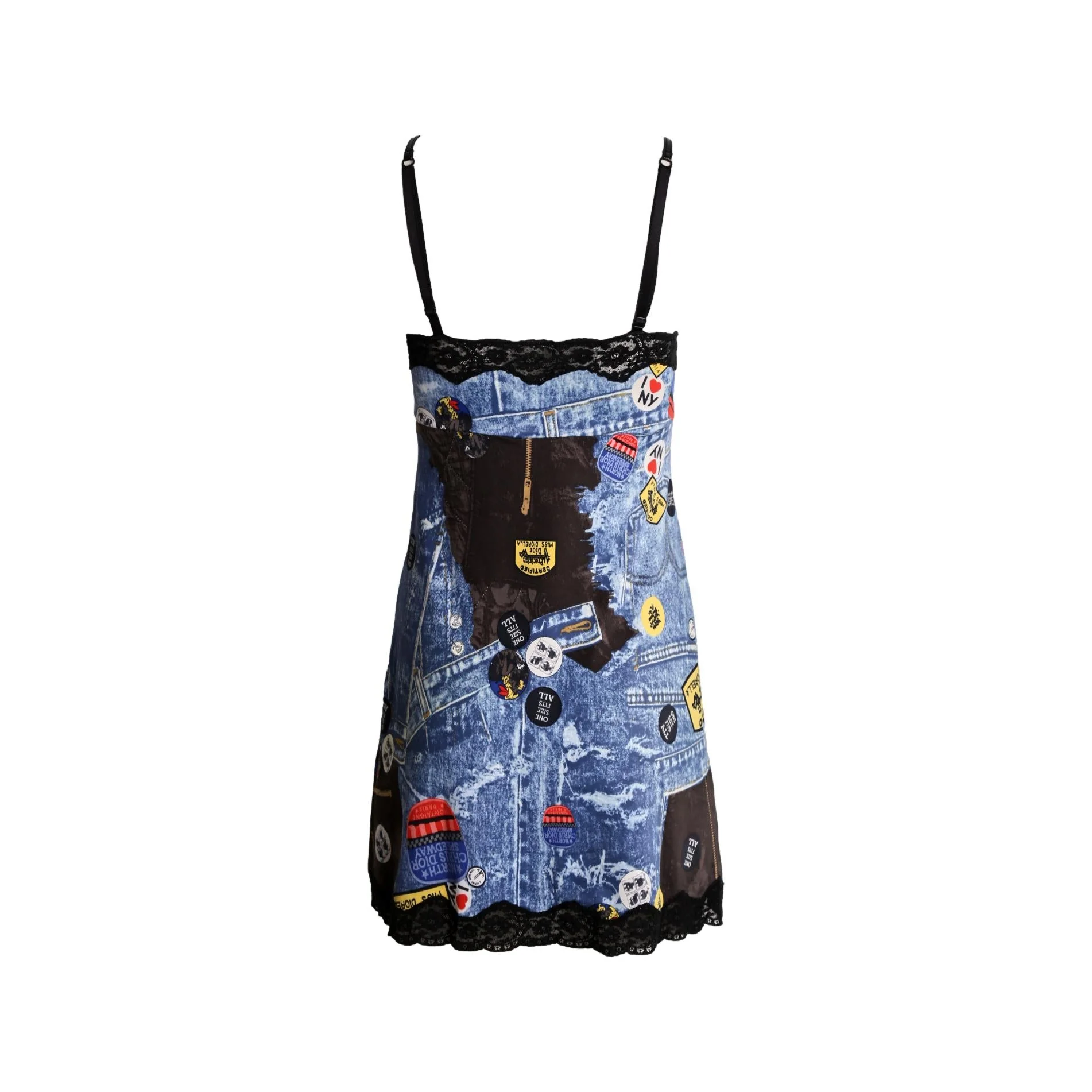 Dior Denim Print Slip Dress - Image 2