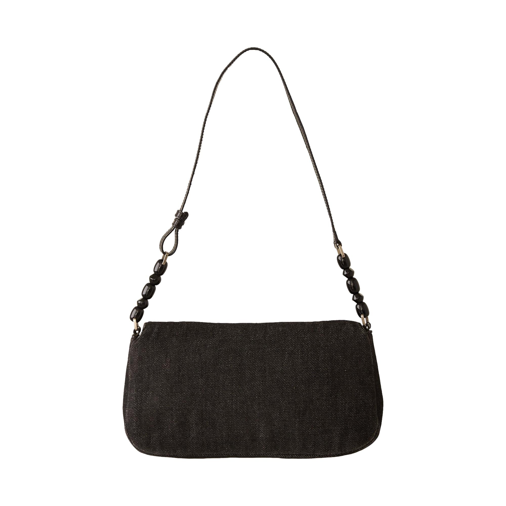 Dior Denim Rhinestone Logo Shoulder Bag - Image 2