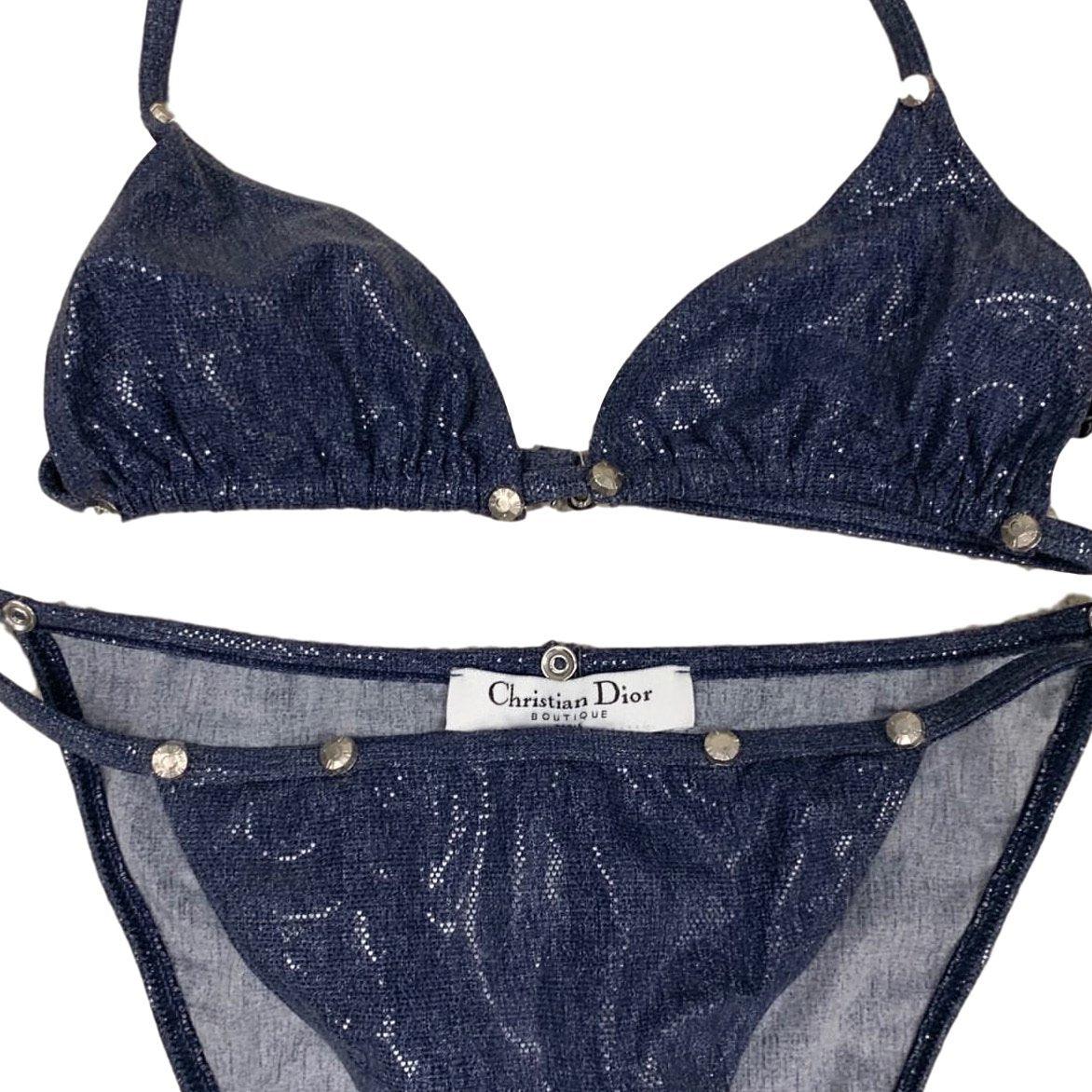 Dior Denim Shimmer Bikini - Image 2