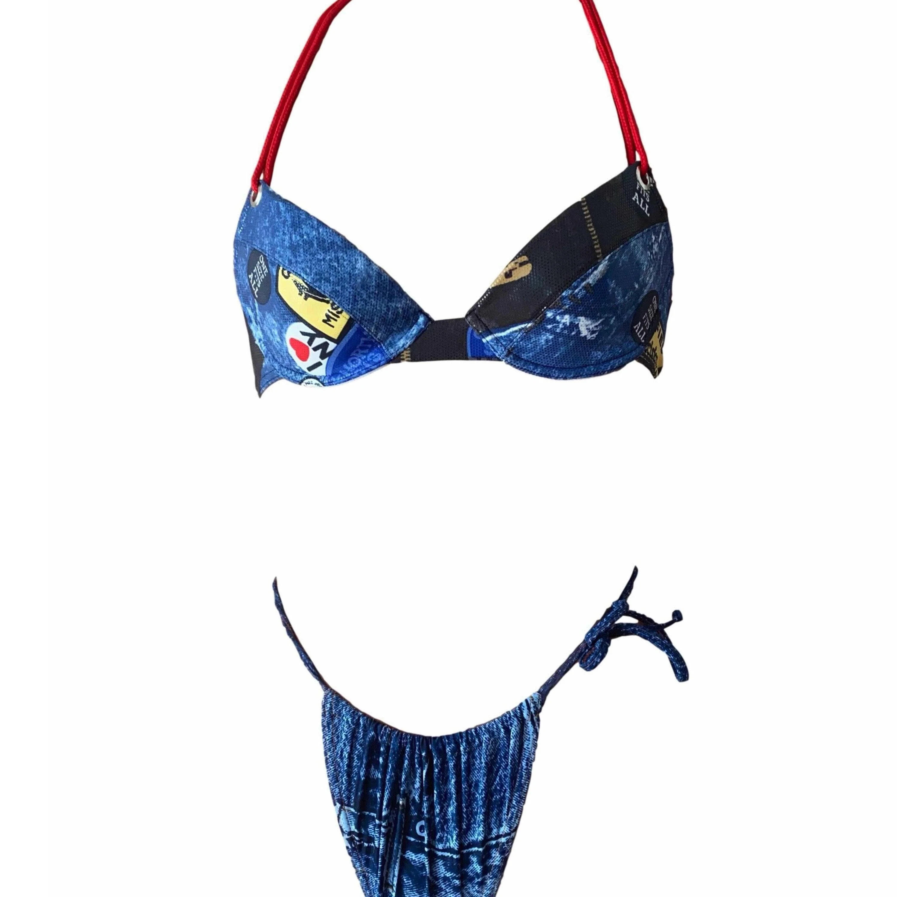Dior Denim Speedway Logo Bikini
