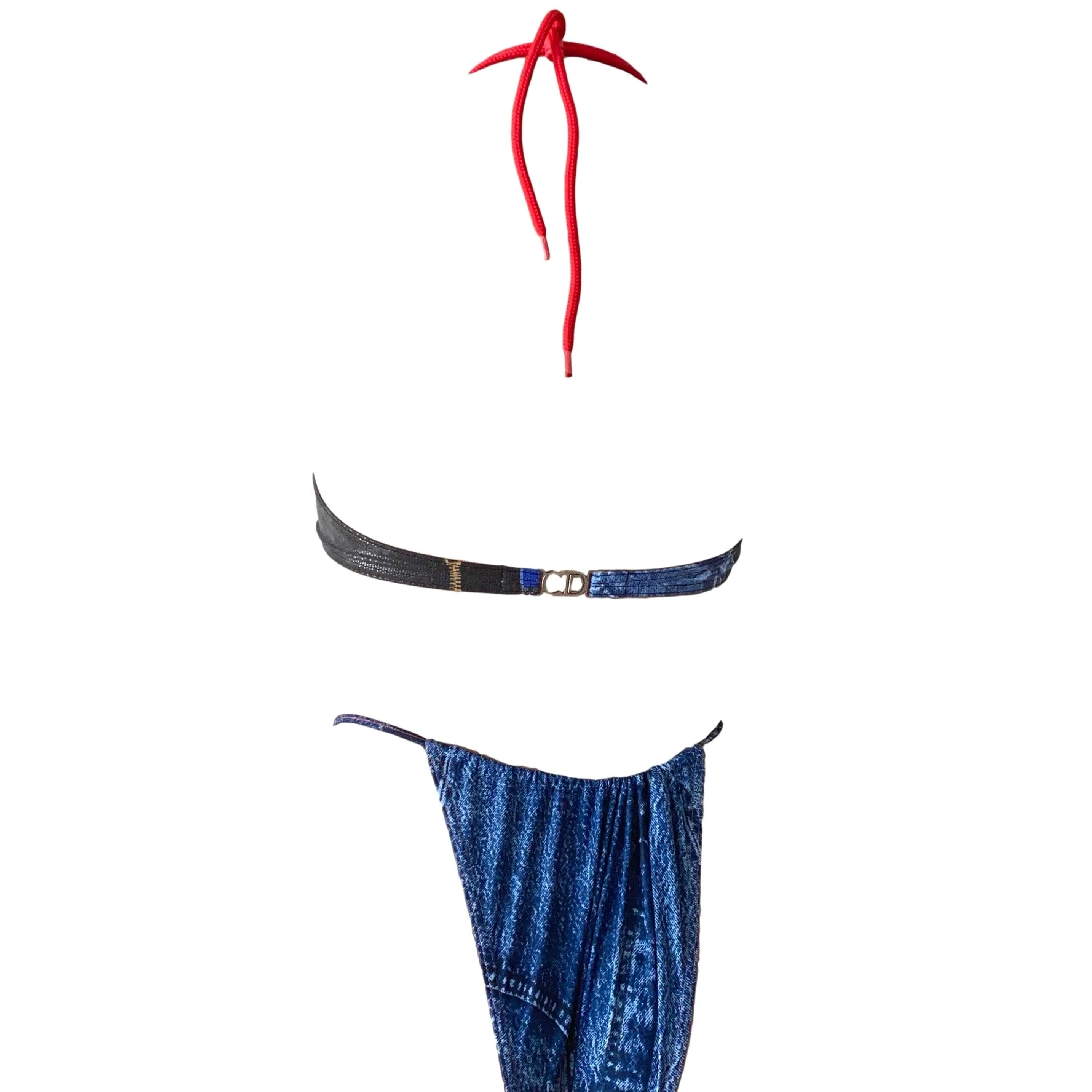 Dior Denim Speedway Logo Bikini - Image 2