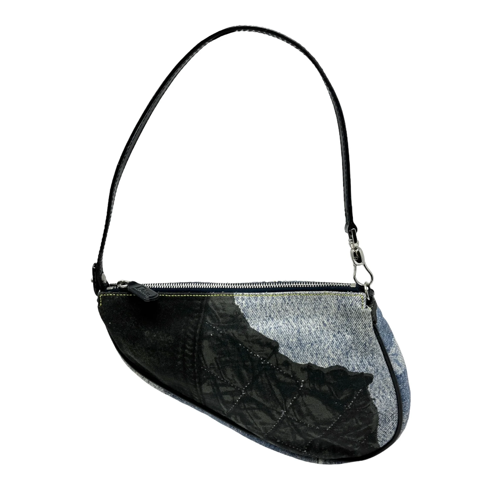 Dior Denim Speedway Mini Saddle Bag - Image 2