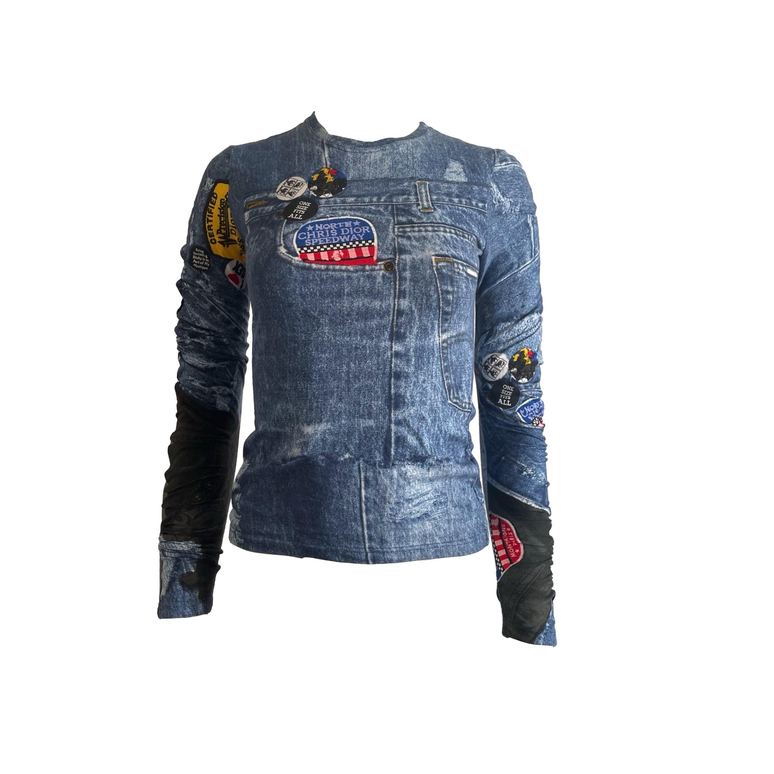 Dior Denim Speedway Print Long Sleeve