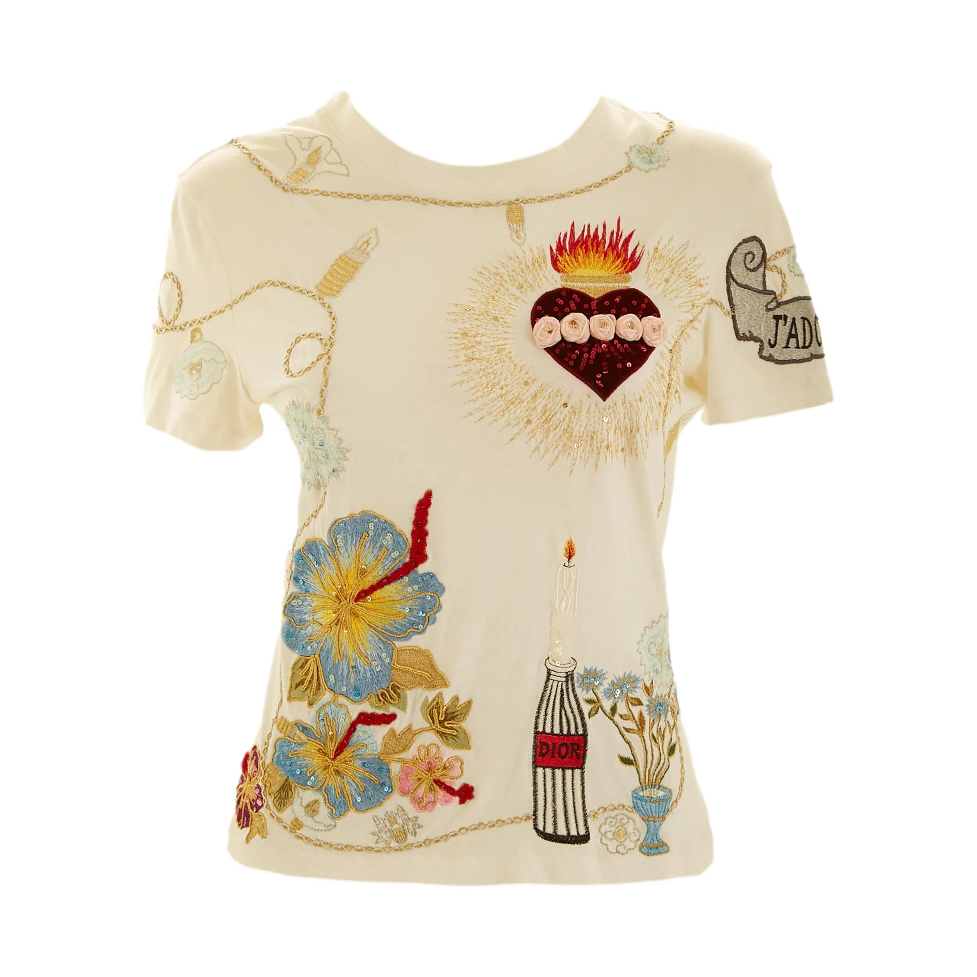 Dior Embroidered Novelty Short Sleeve Top - Image 2