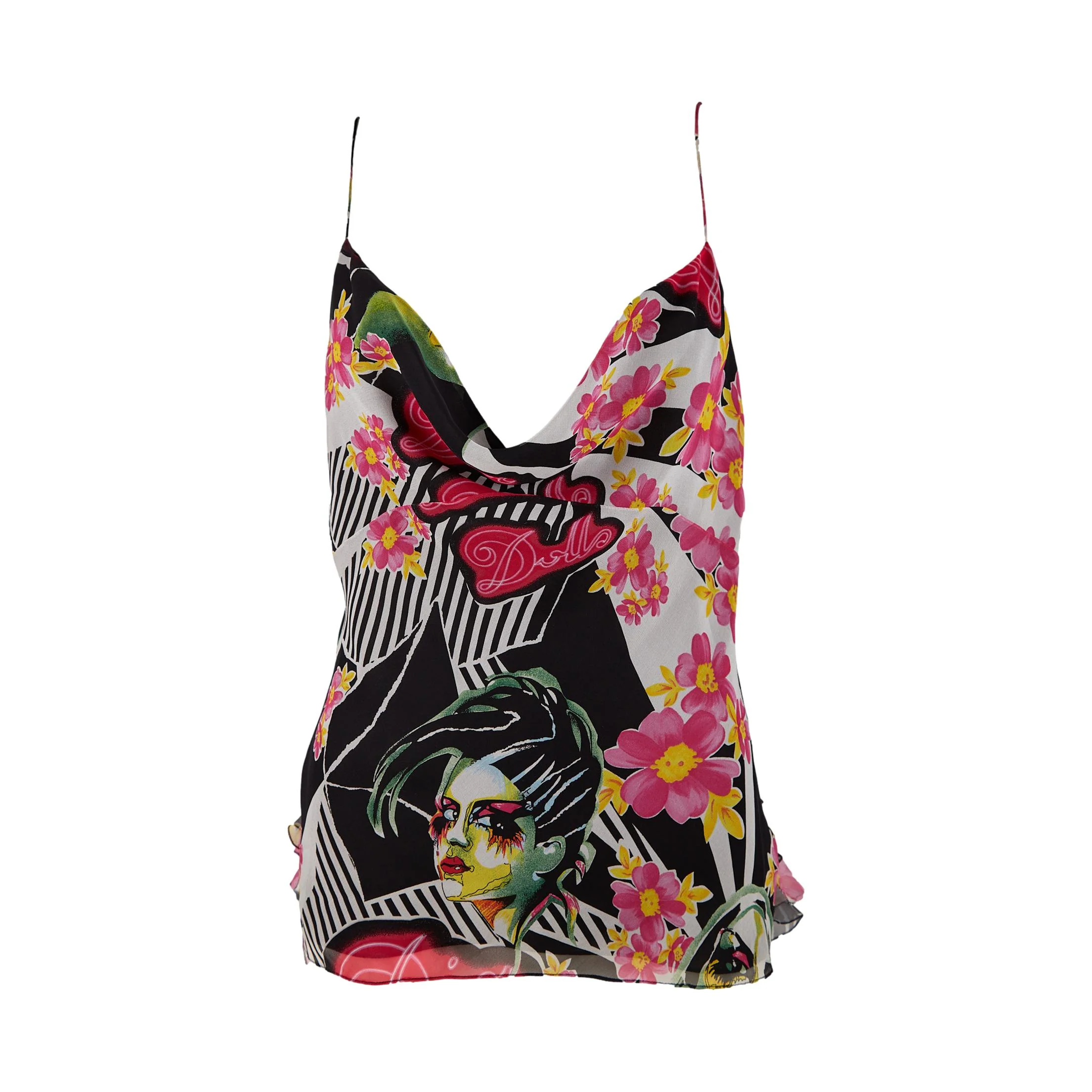 Dior Pink 'Dolls' Print Tank