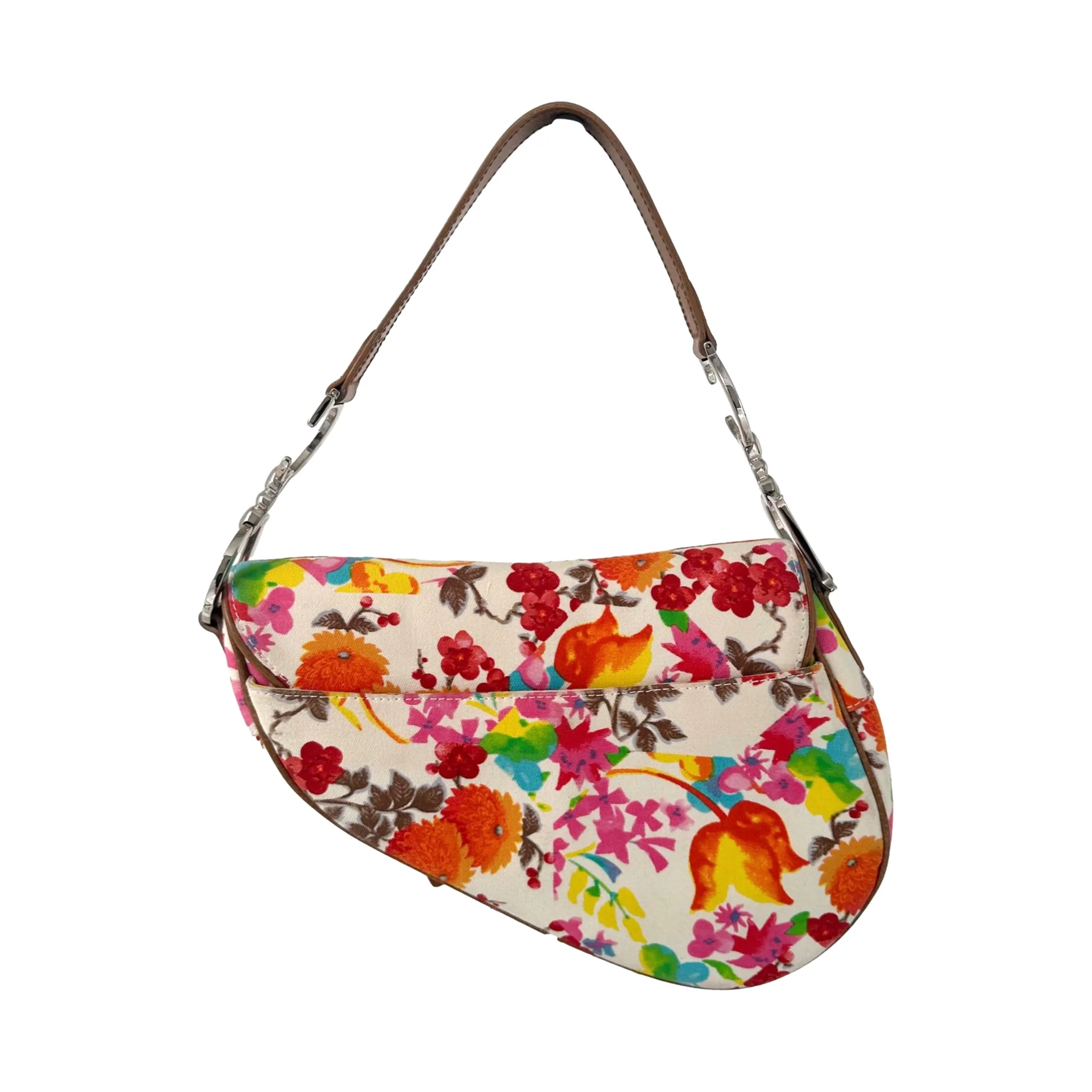 Dior Floral Printed Saddle Bag - Image 2