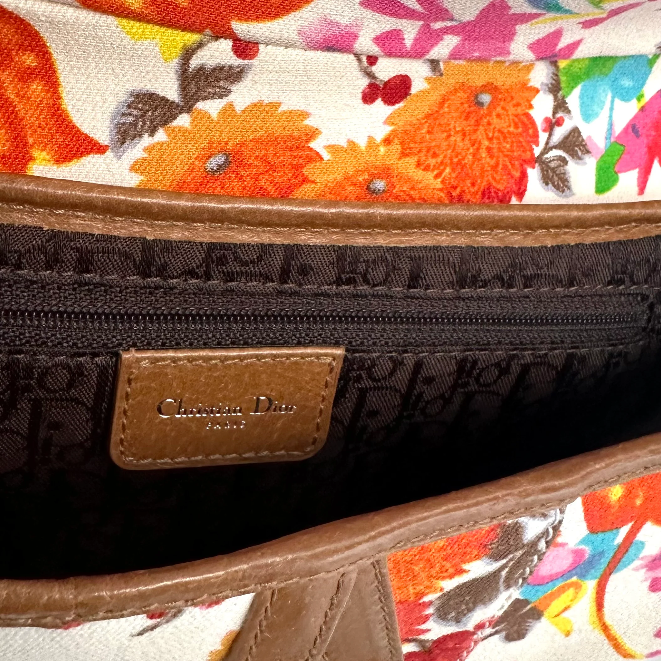 Dior Floral Printed Saddle Bag - Image 3