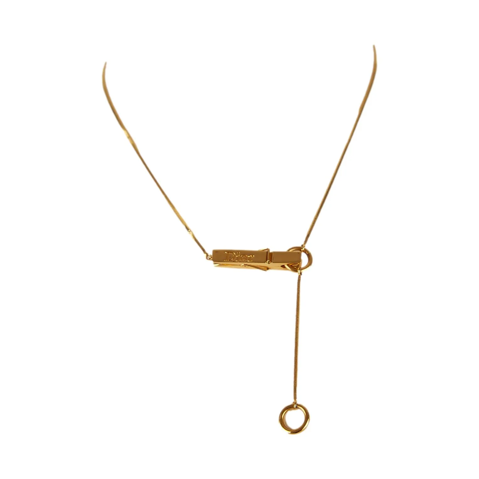Dior Gold Clothespin Choker